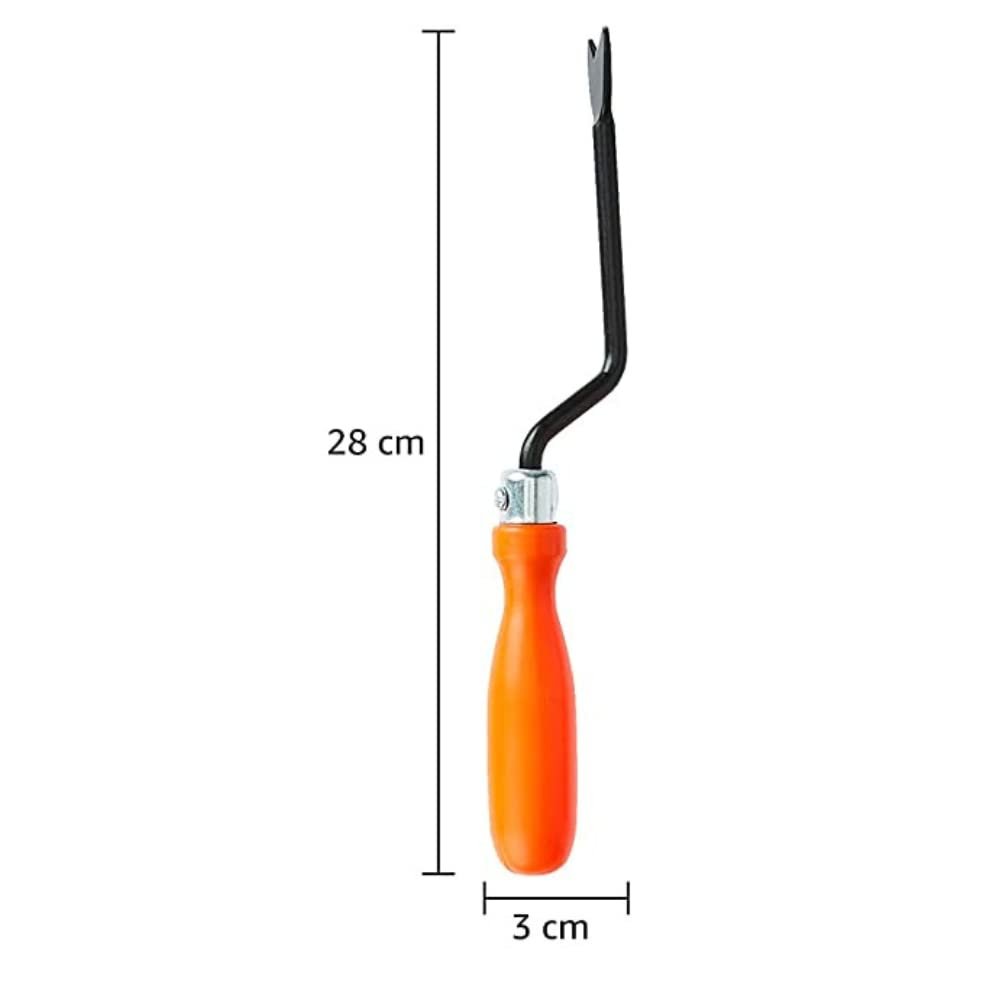 Metal Black and Orange Color Weeder for Home Gardening Tool (Metal Weeder) - Image 3