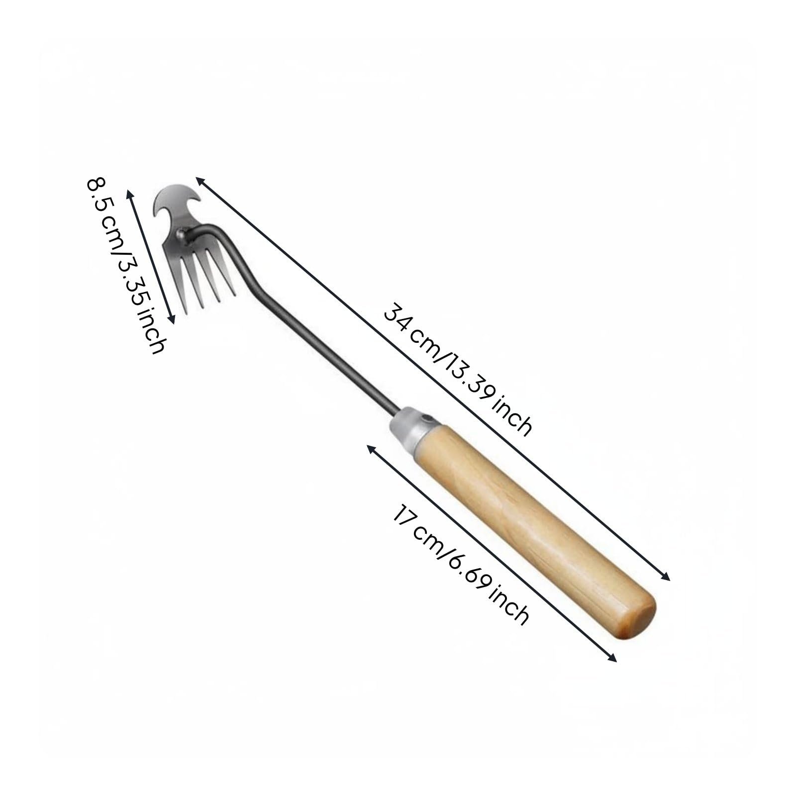 ® Weeding Rake Hoe Multi-Functional Manual Unwanted Plants Remover Garden Root Puller Sturdy Duty Crevice Tool Stainless, 1 Pc, Half-Round | Hoes & Cultivators Tools Equipment Gardening - Image 7