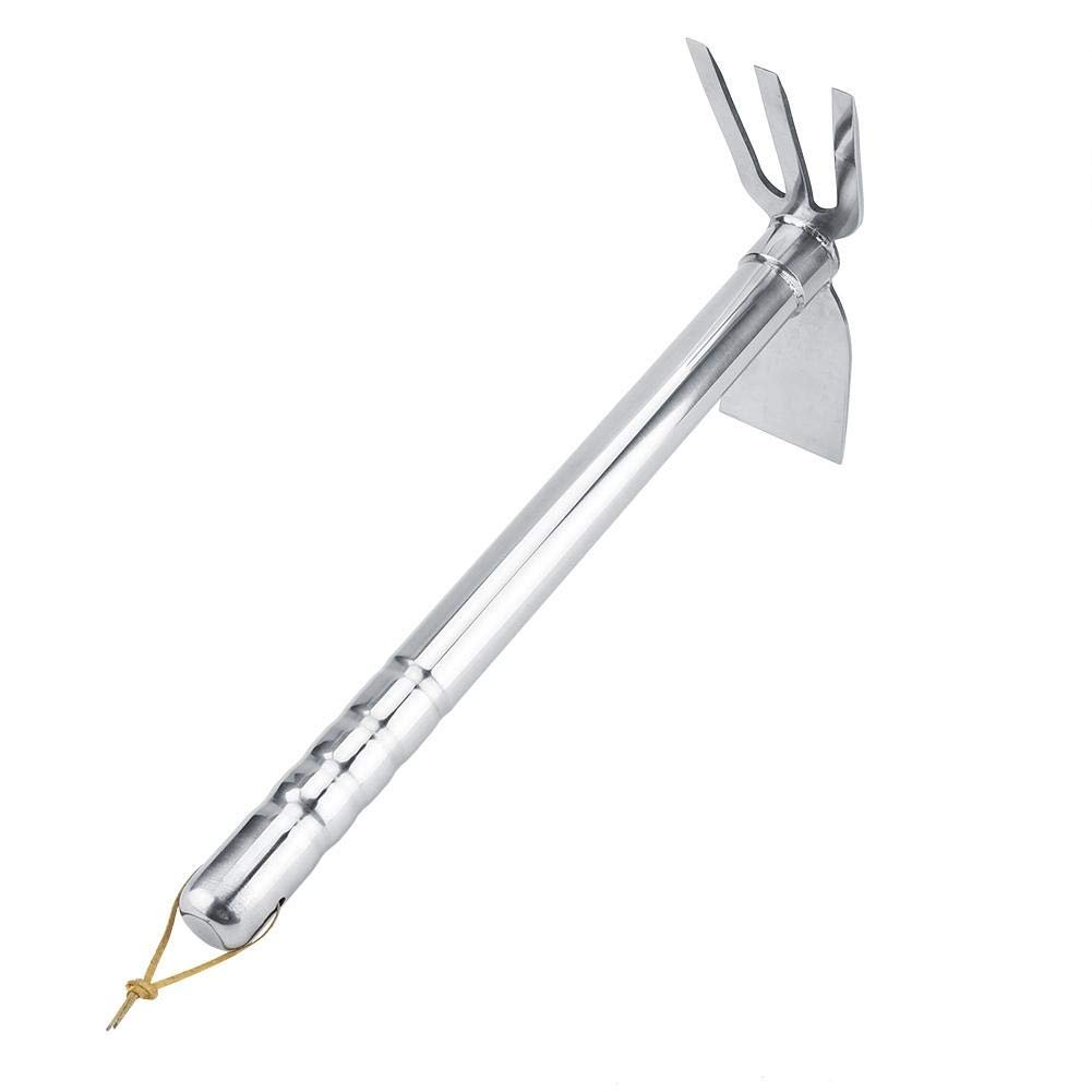 Cultivator Garden Tool, Garden Cultivator Steel Mini Rake with Rubber Handle - Image 7