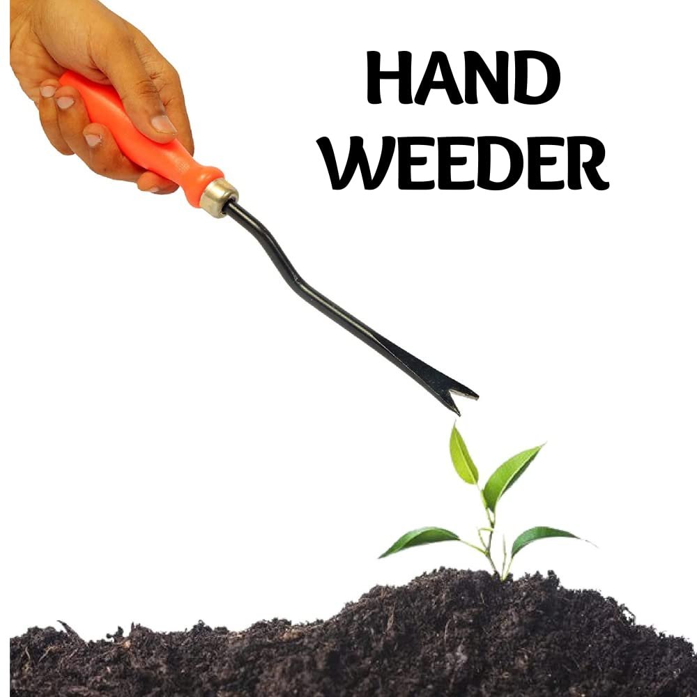 Metal Black and Orange Color Weeder for Home Gardening Tool (Metal Weeder) - Image 2