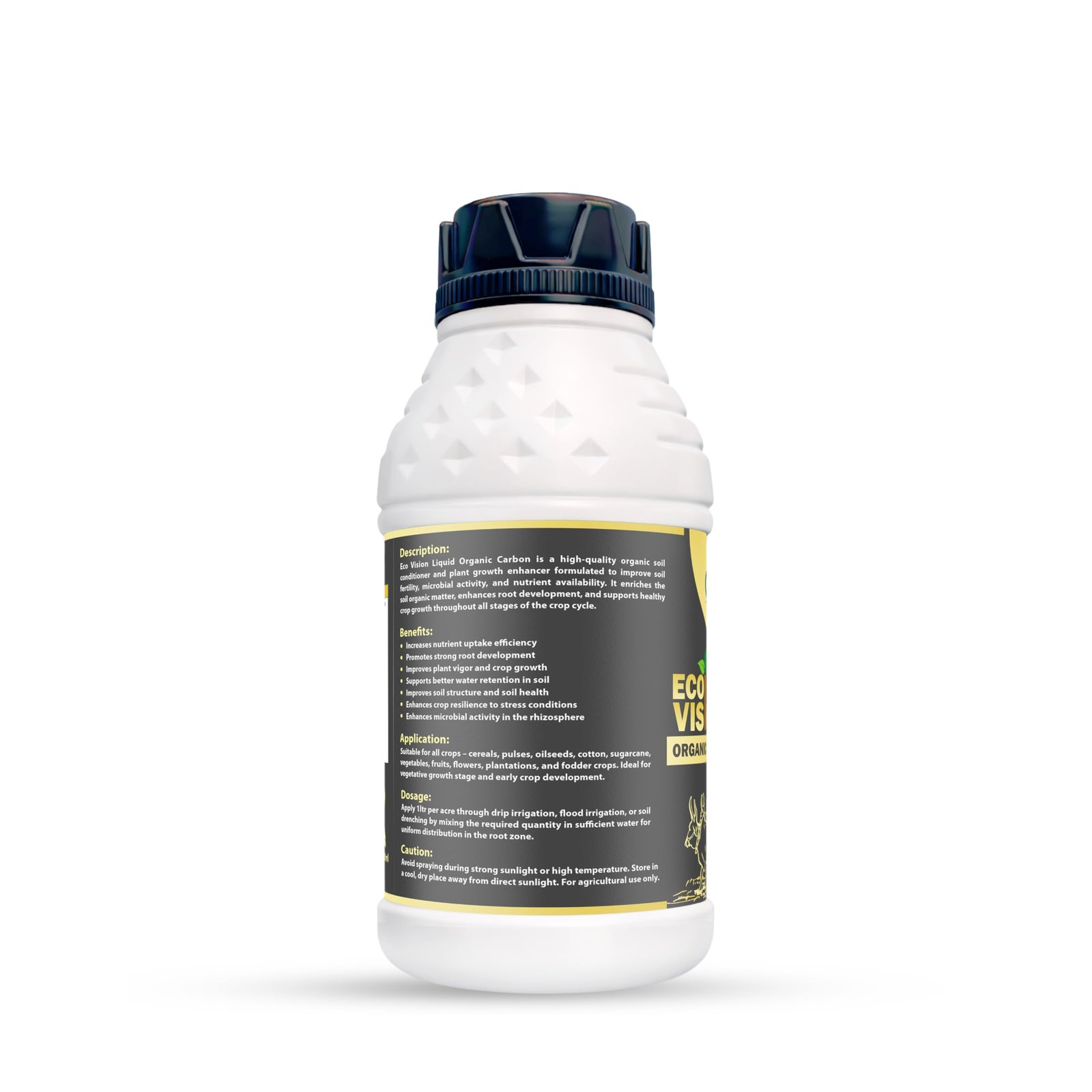 Eco Vision Organic Carbon Liquid Fertilizer (C-35%) | Soil Conditioner & Plant Growth Booster | Improves Soil Fertility, Root Development & Nutrient Absorption | For Soil Application - Image 4