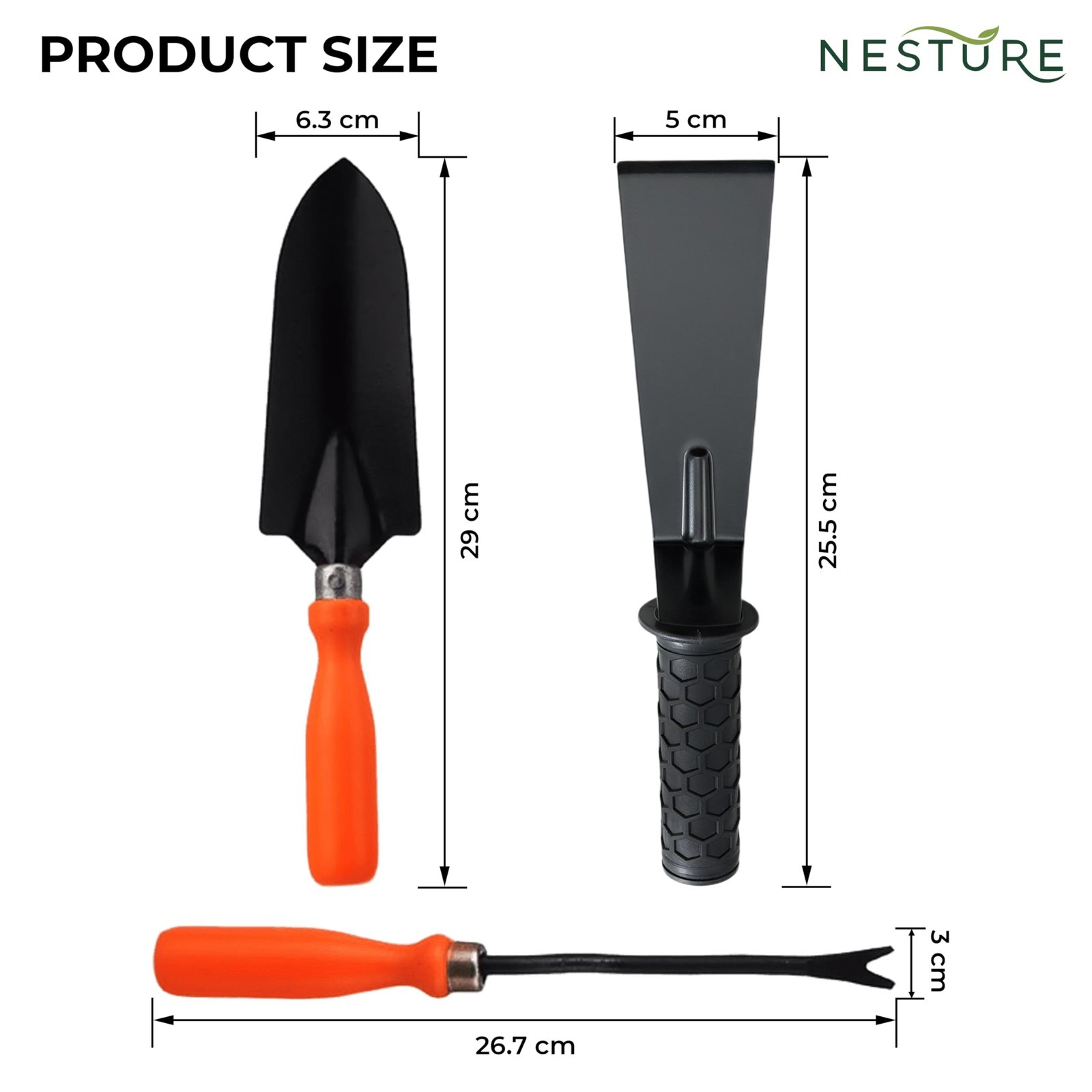 Gardening Tools Kit for Home Garden 3 Pcs | Khurpi, Hand Weeder & Trowel | Gardening Tools Heavy Duty Set for Soil Digging, Weeding & Planting - Image 6