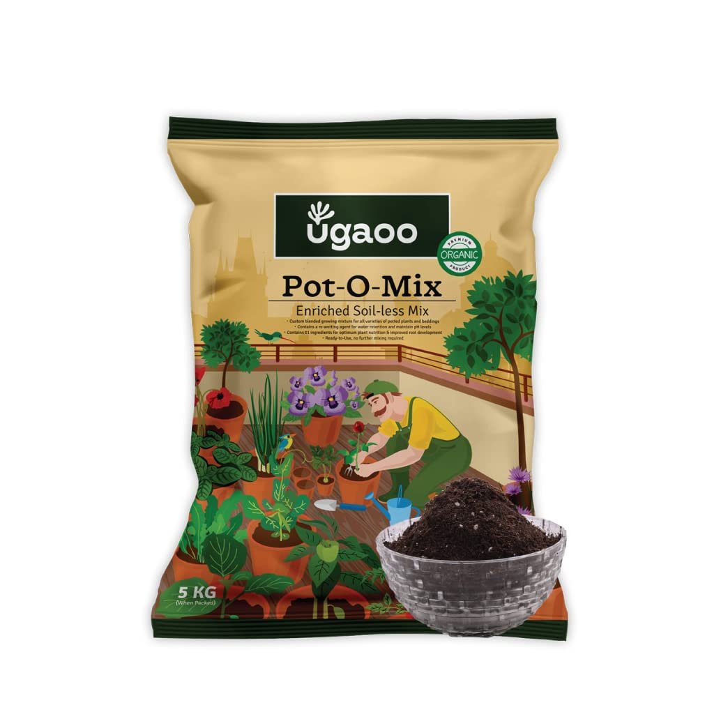 Ugaoo Pot-O-Mix Potting Soil with Fertilizer for Home Garden Plants - 5 kg - Image 2