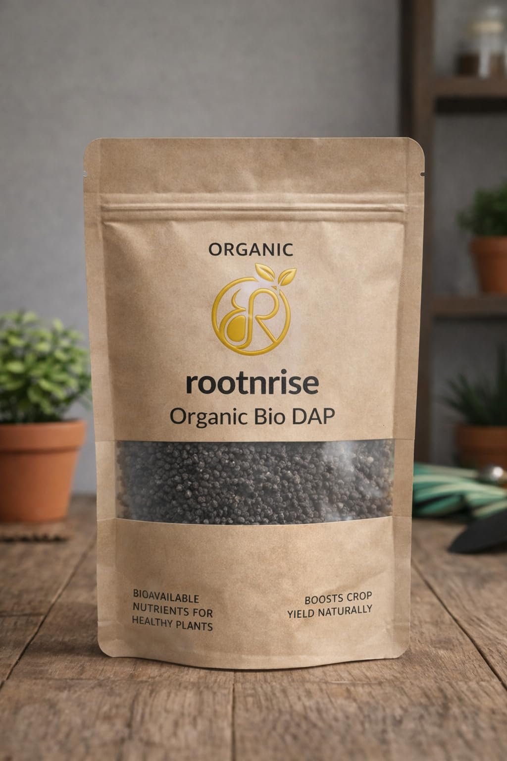 Rootnrise Organic Bio DAP Fertilizer, 2KG All Purpose Plant Growth Granules, 100% Water Soluble, Increases Flowering and Fruiting for Home Plants and Gardening