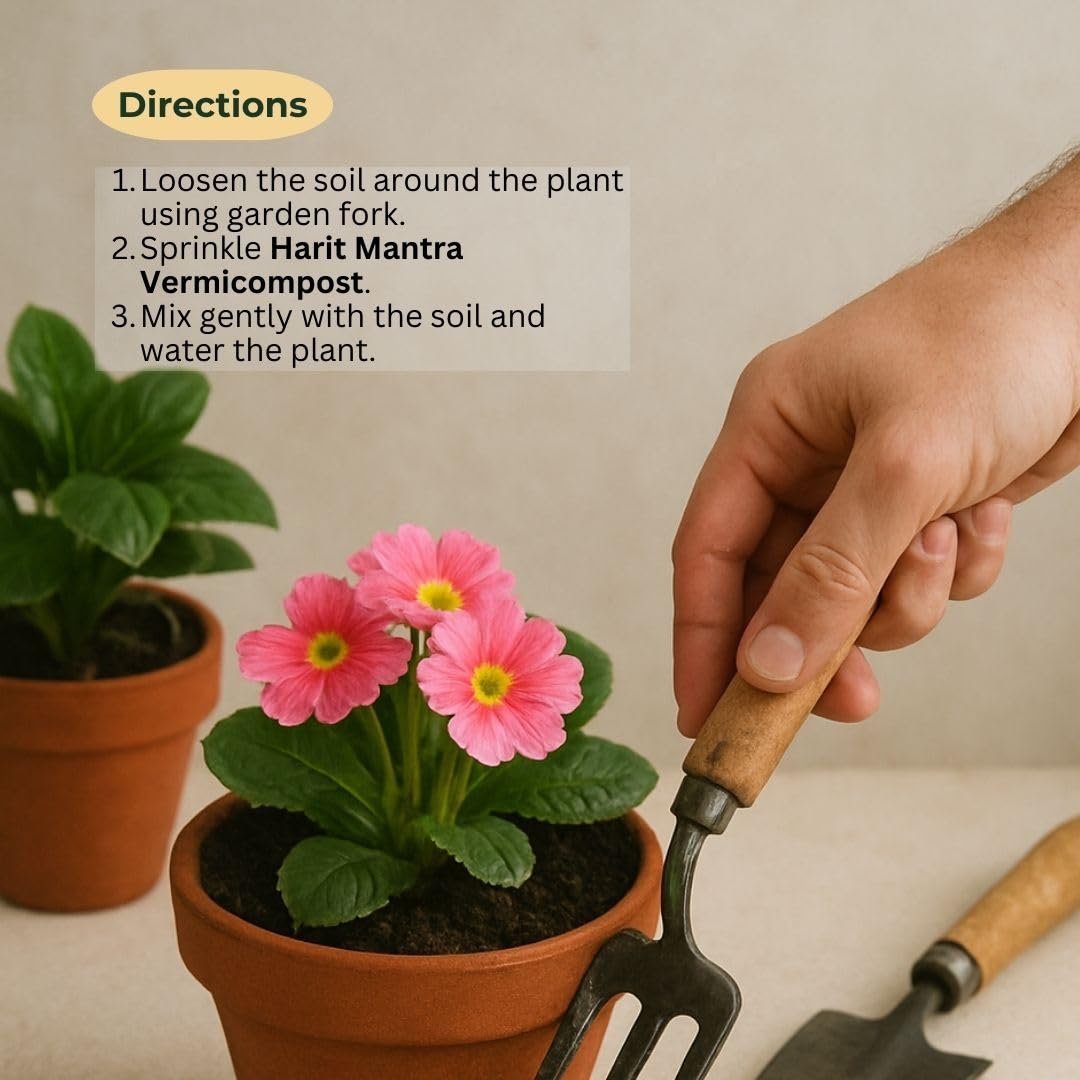 Harit Mantra Best Vermicompost for Home Gardening, Infused with Trichoderma, Organic Soil Conditioner and Plant Growth Enhancer, 10 Kg Pack (2 x 5 Kg), Chemical-Free, for Indoor and Outdoor Plants - Image 5