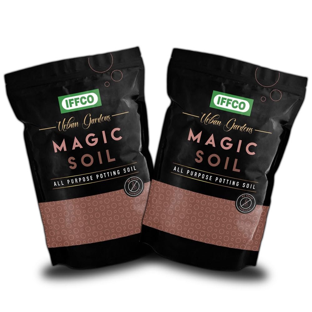 IFFCO Urban Gardens - Potting Soil 10kg - Magic Soil Potting Mix, Made with Export Quality Cocopeat with Added Organic Manure, Perlite & Nutrients - Ready to use Soil for Home Garden