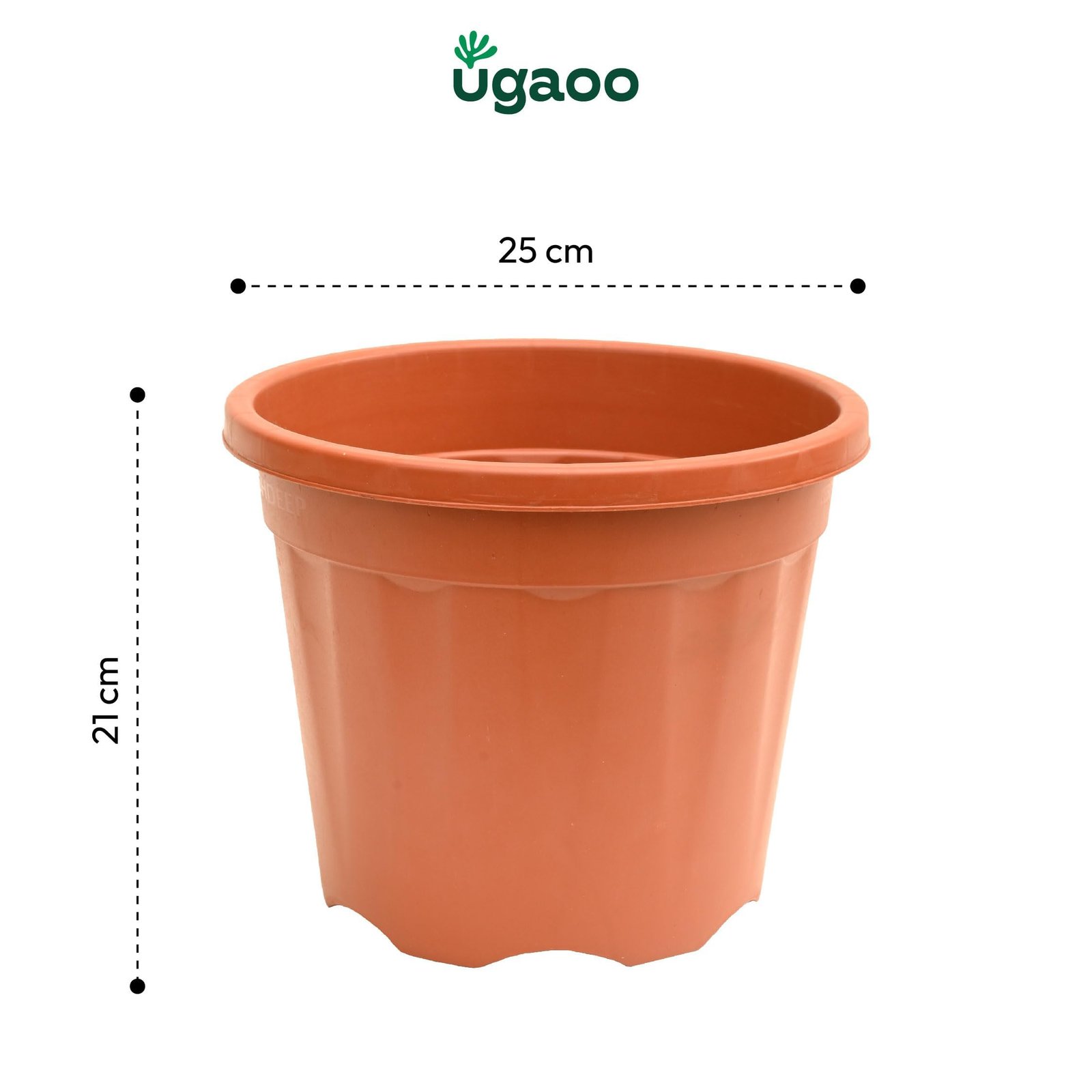 UGAOO UV Treated Gardening Pots and Planters for Plants (10 inch Brown/Terracotta Color Set of 6 Plastic Pots) - Image 5