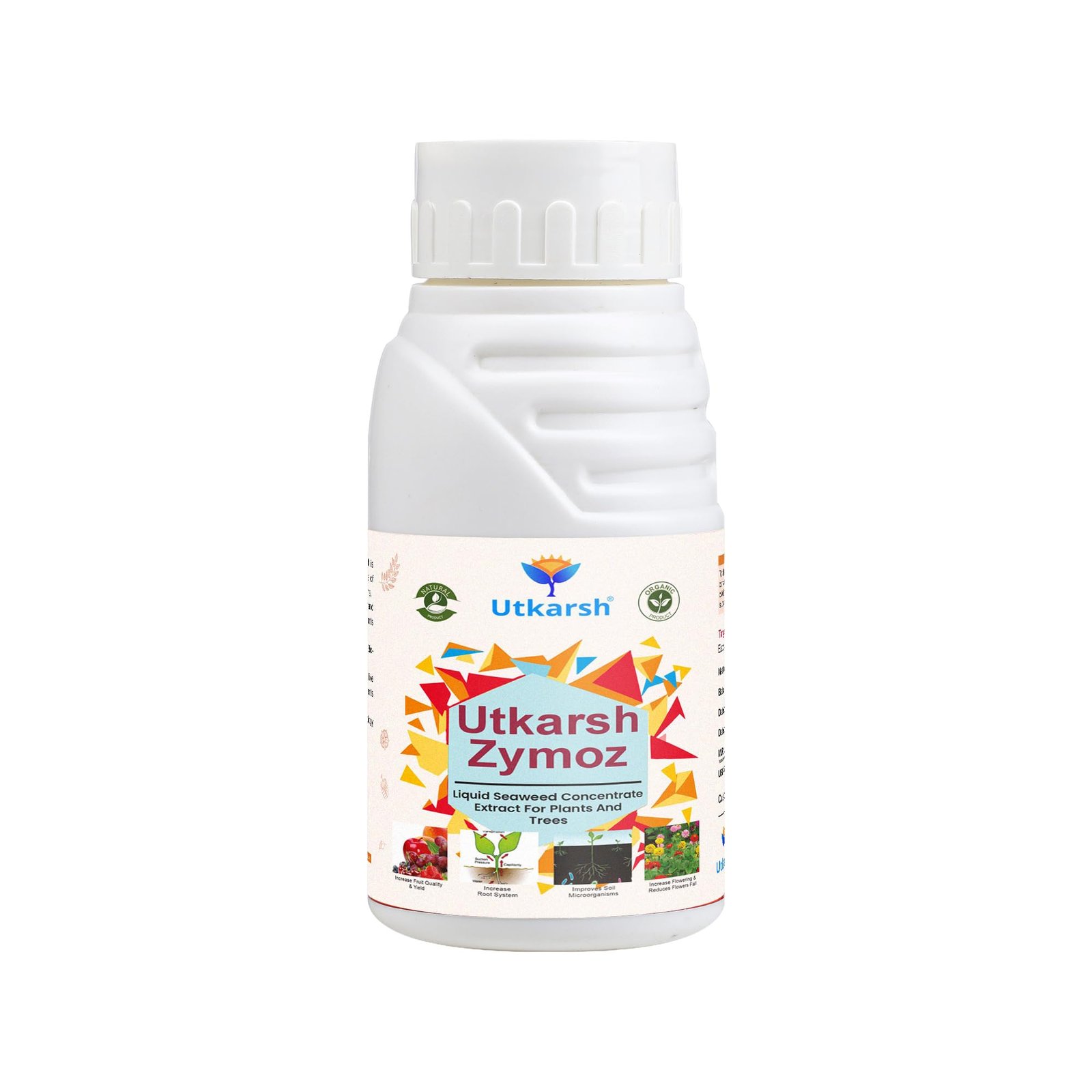 Utkarsh Liquid Seaweed Extract | Organic Plant Growth Promoter for Healthy Plants | Enhances Flowering & Improves Fruit Set | Biostimulant For Home Garden - Zymoz (250 ml; Pack of 1)