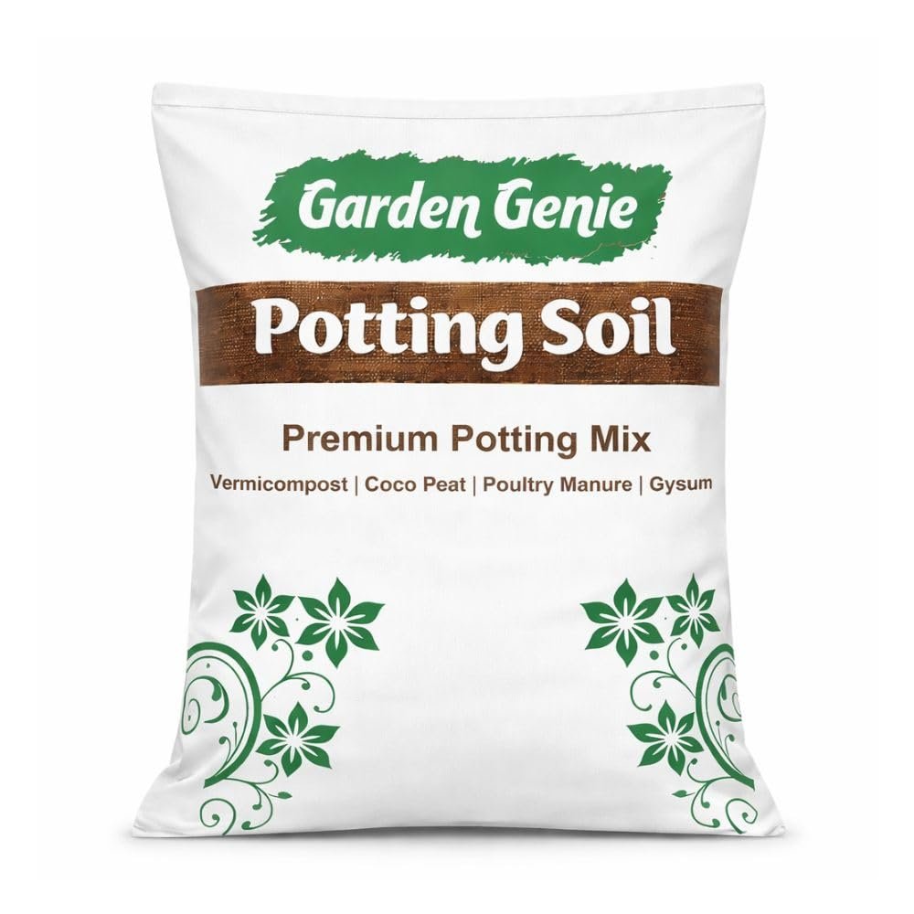 Garden Genie Potting Soil Mix 5KG | Ready to Use Soil Mix for Plants | Organic Potting Mix for Home Garden | Ideal for Potted Plants, Balcony, Terrace & Indoor Gardening