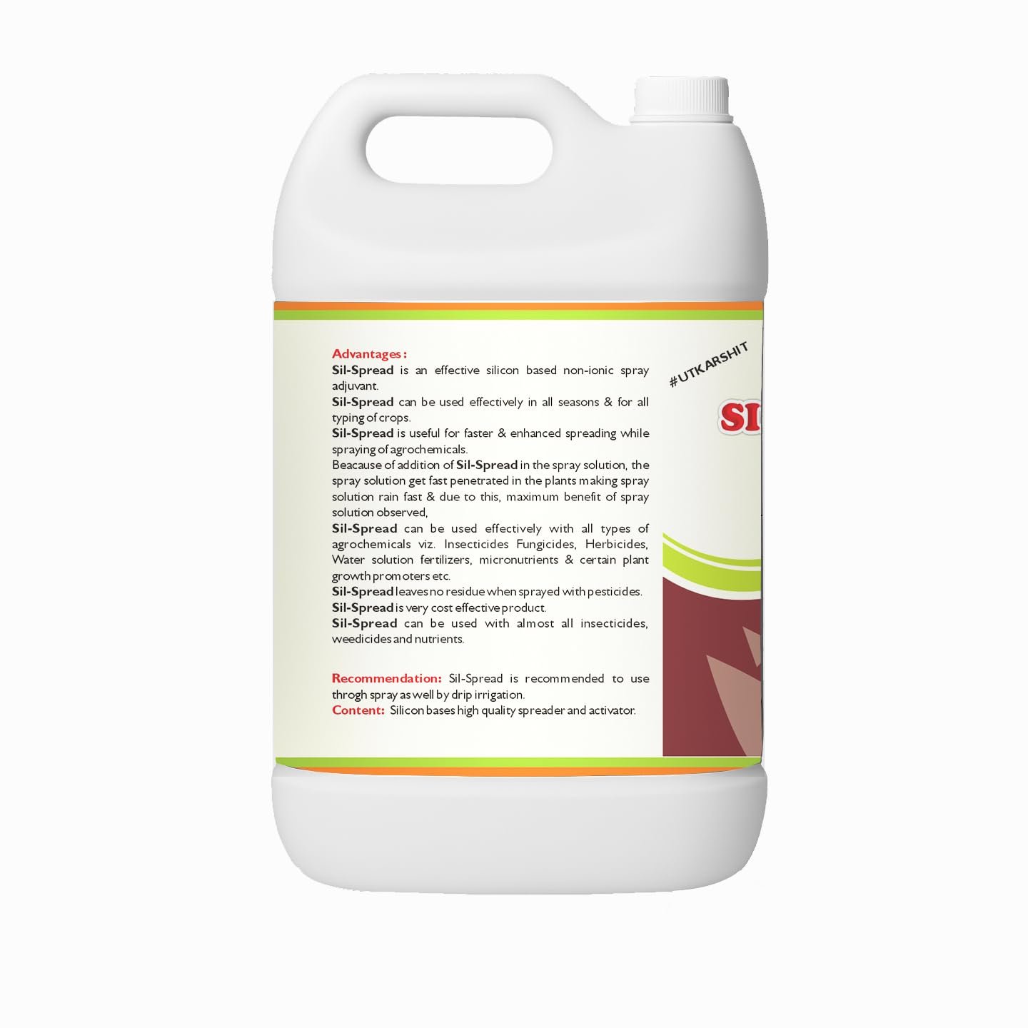 SIL-Spread | Silicon Based Non Ionic Adjuvant, Sticker, Activator, Spreader | Set of 2 of 5 Litre; 10 Litre - Image 7