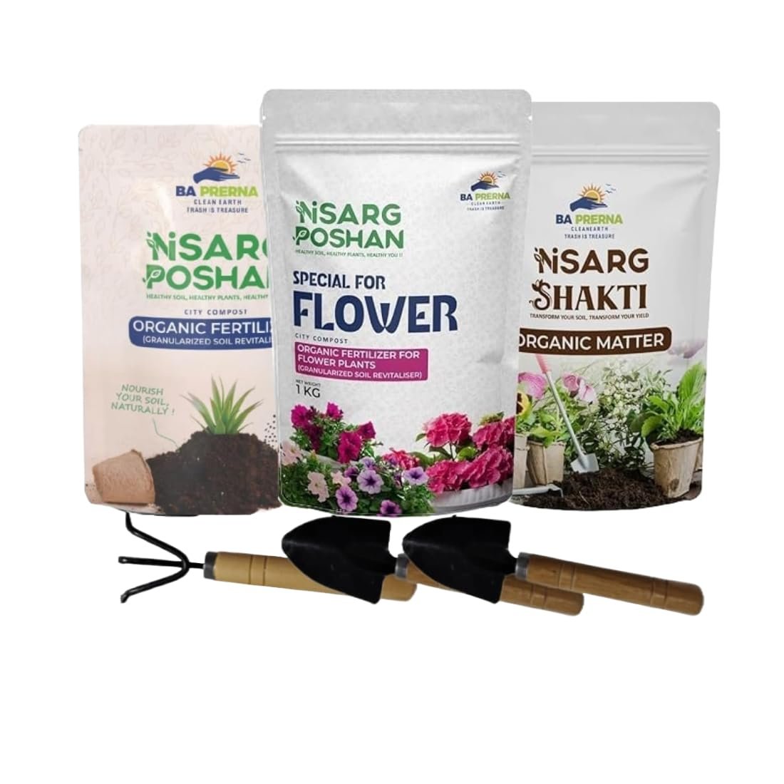 Nisarg Poshan Organic Fertilizer for Plants 4.2kg | Kitchen Garden Combo | Flower Fertilizer | Fertilizer For Plants Home Garden