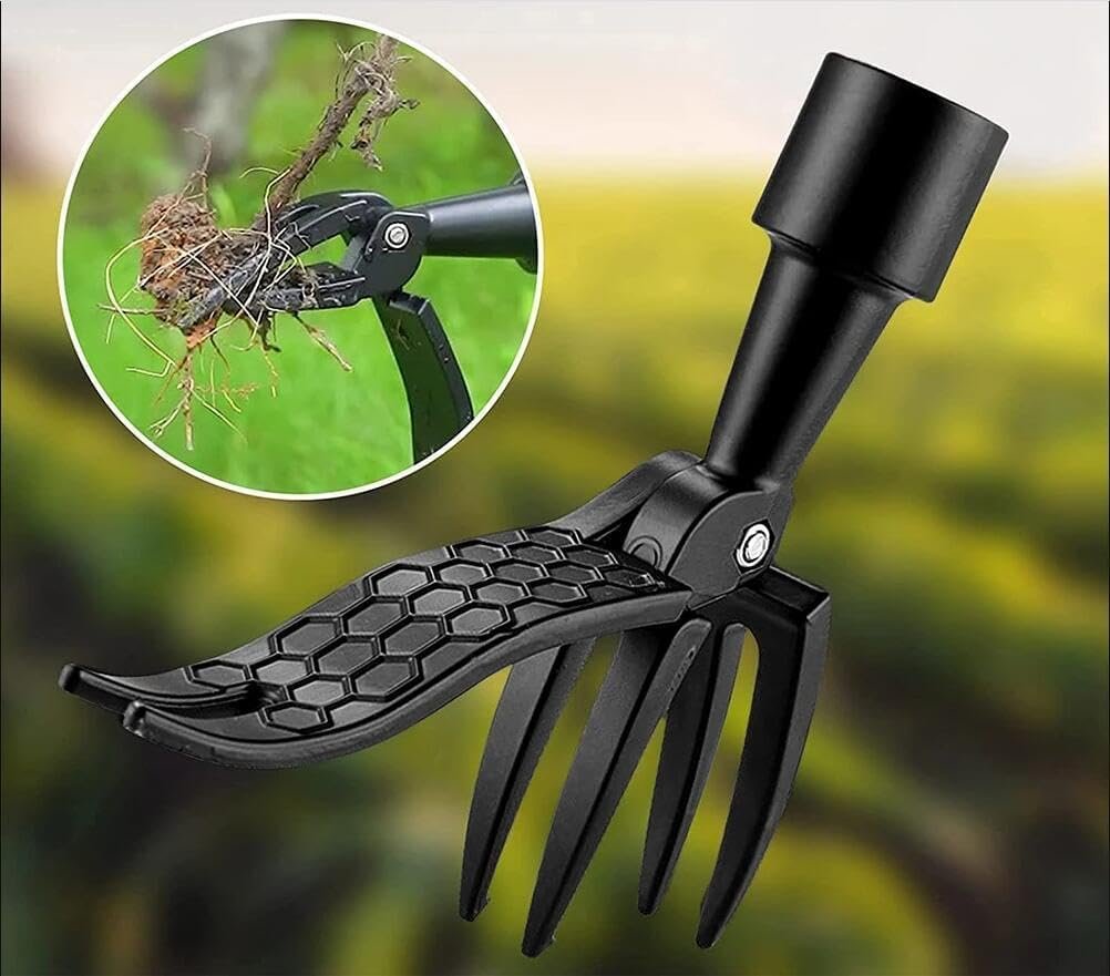 Adjustable Long Handle Weed Removal Tool Handle Only, Stainless Steel Stand Up Weed Puller, Manual Weed Picker Tool for Garden Lawn, Remove Weeds Without Bending or Kneeling - Image 3