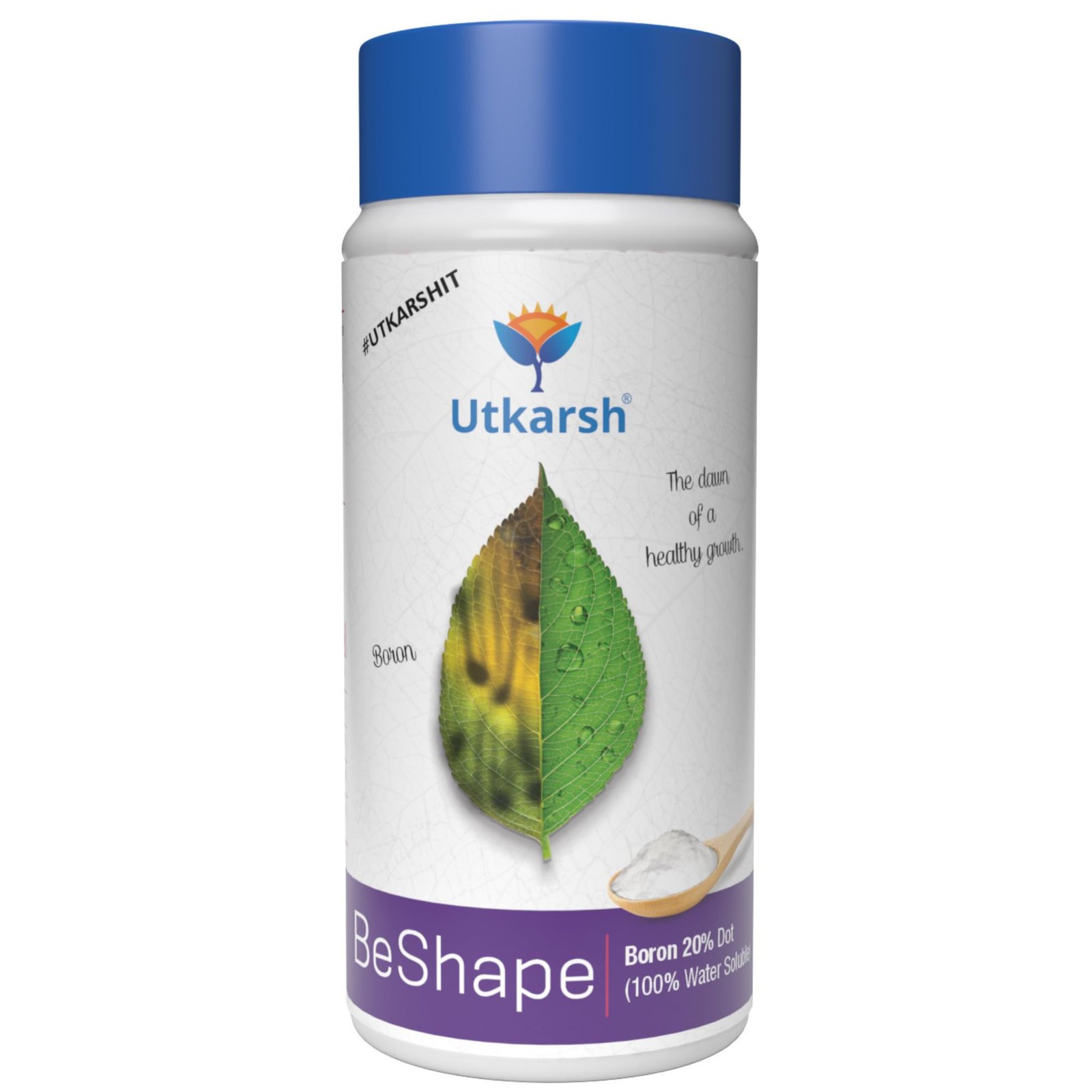Utkarsh Boron 20% Micronutrient Fertilizer for Plants – 1 Kg, Boosts Vegetable, Fruit & Flower Growth | 100% Water Soluble Boron EDTA Chelated Powder for Healthy Garden Plants | BeShape; Pack of 1
