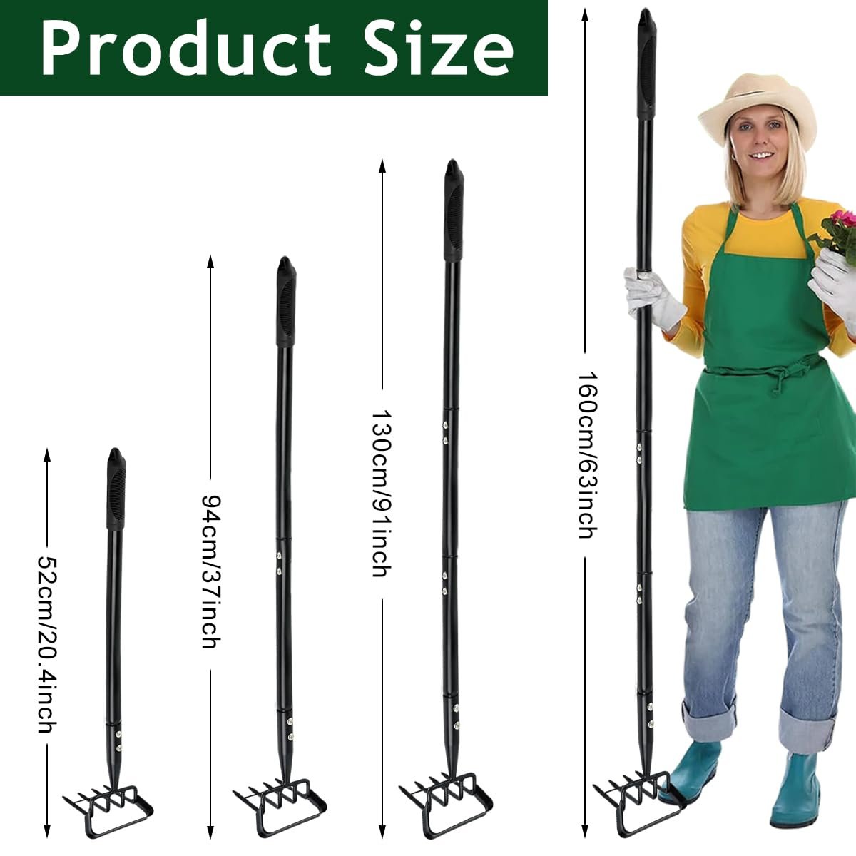 ® Manual Weeder Tool 1.6m 4-Claw Handle for Agriculture and Garden - Image 2