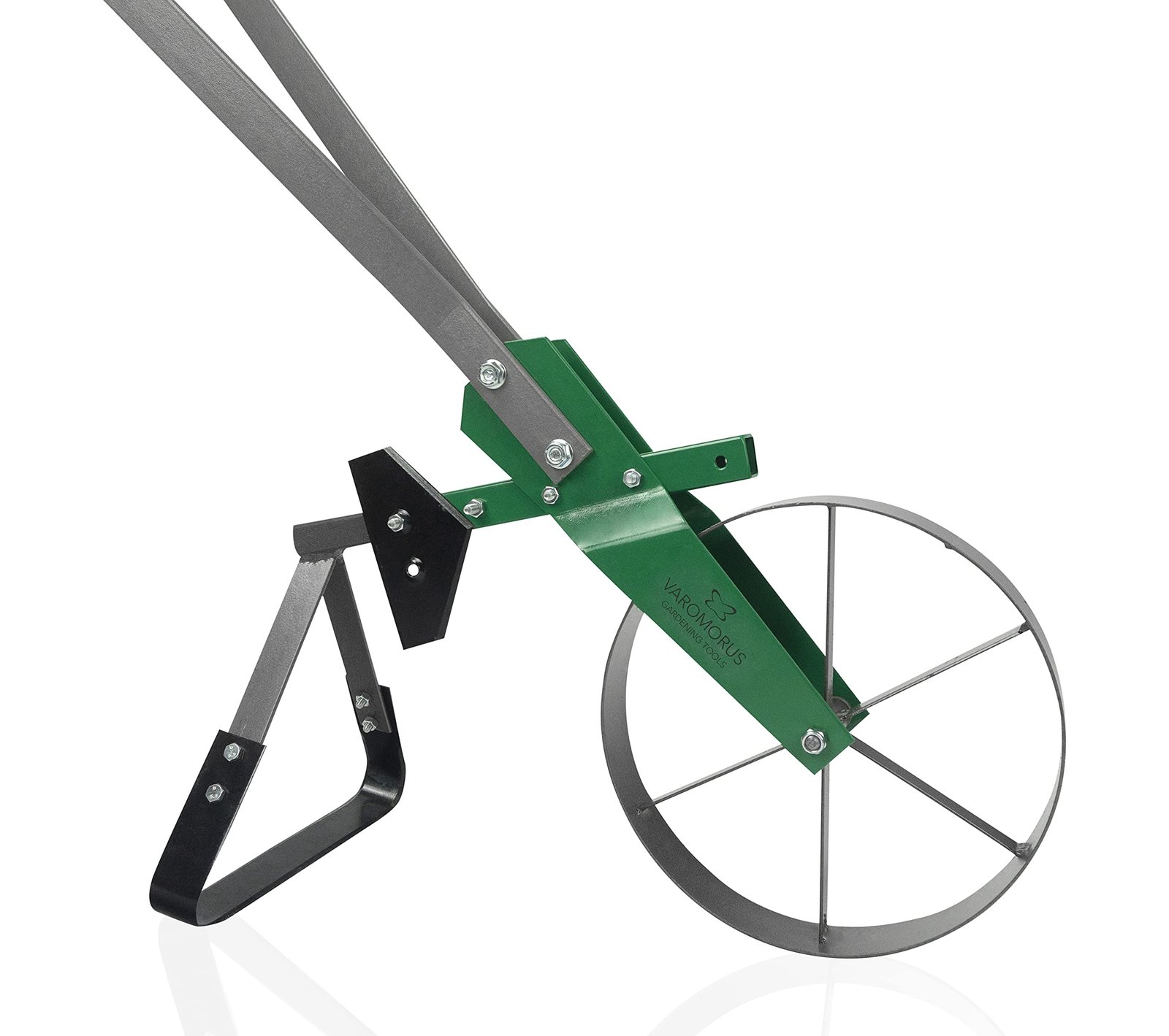 High Wheel Cultivator, Self Cleaning Steel Single Wheel Hoe, Modular Plow Garden Tool for Gardening - Image 4