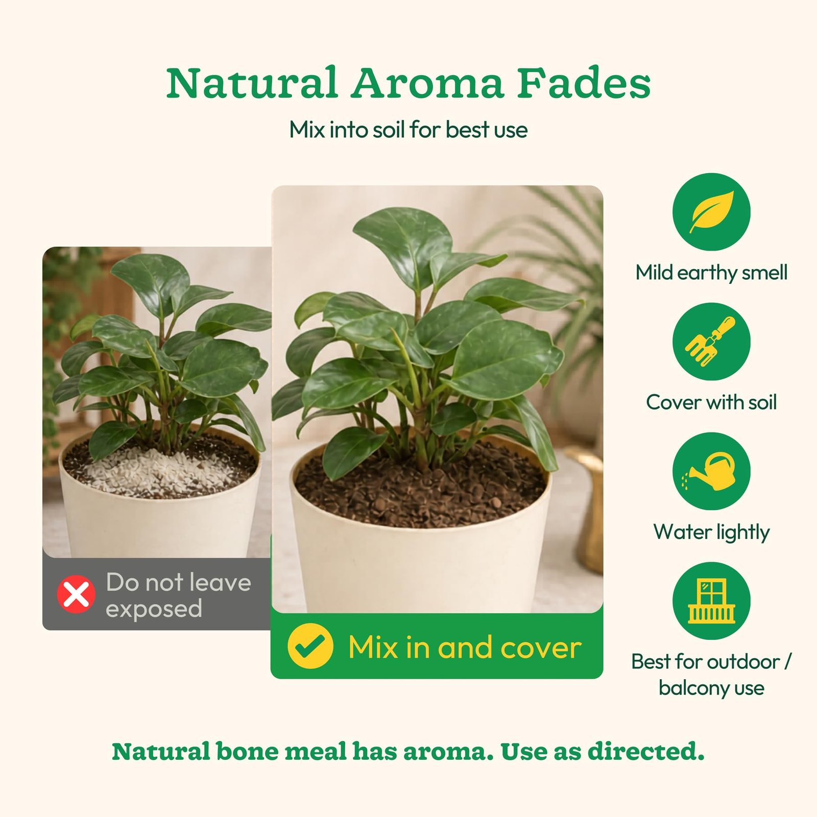 Ugaoo Bone Meal Fertilizer for Plants - 5 Kg | Organic Phosphorus and Calcium Source for Flowering and Fruiting Plants | Natural Slow-Release Plant Food for Roses Hibiscus Tomato and Home Garden Pots - Image 6