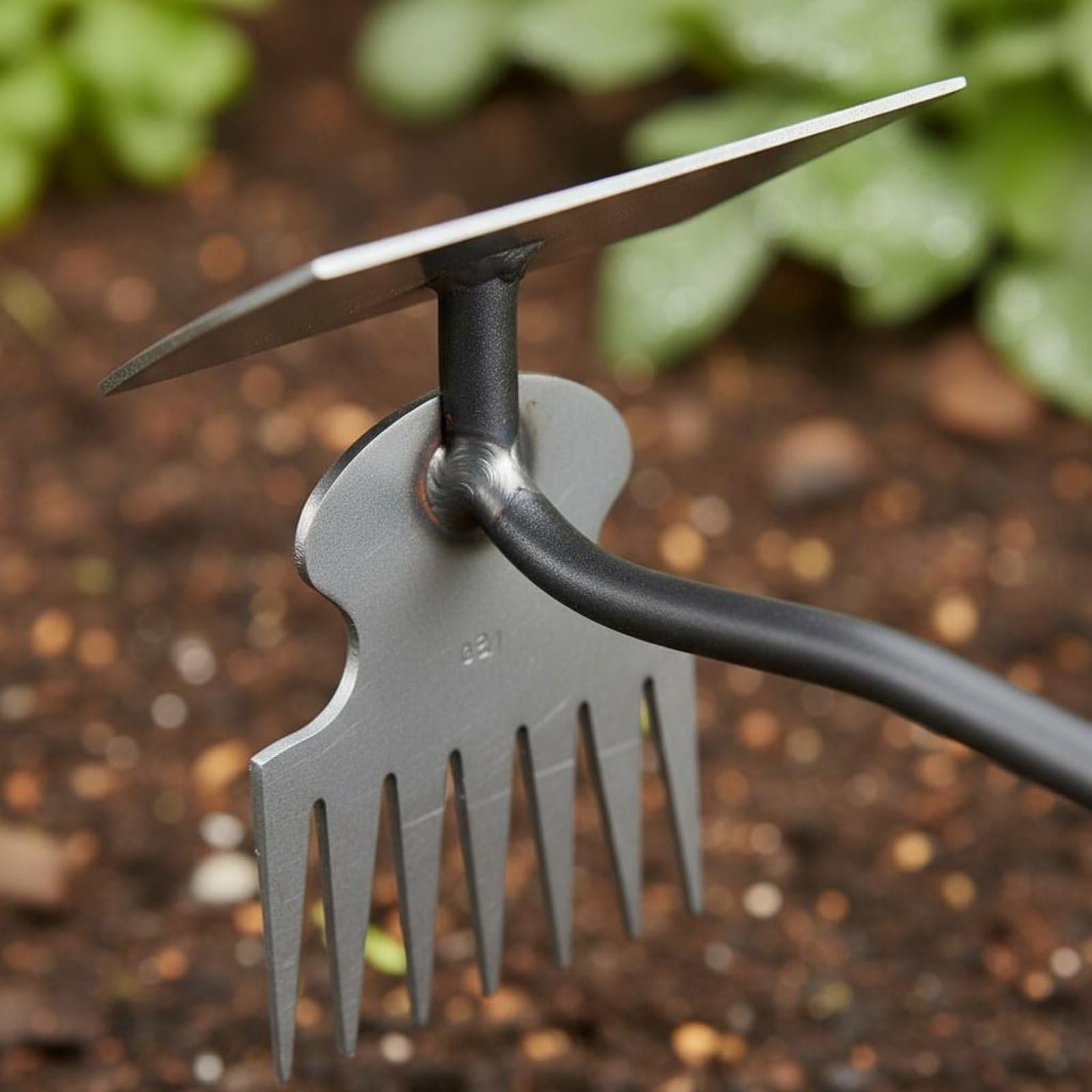 ® Weeding Rake Hoe Multi-Functional Manual Unwanted Plants Remover Garden Root Puller Sturdy Duty Crevice Tool Stainless, 1 Pc, Half-Round | Hoes & Cultivators Tools Equipment Gardening - Image 2