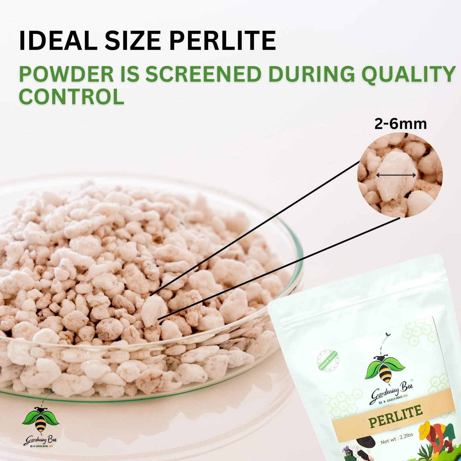 Gardening Bee Perlite for Plants (1KG), Hydroponics & Horticulture Terrace Gardening, Essential Soil Conditioner, for Indoor, Outdoor Plants (1 Kilogram) - Image 2