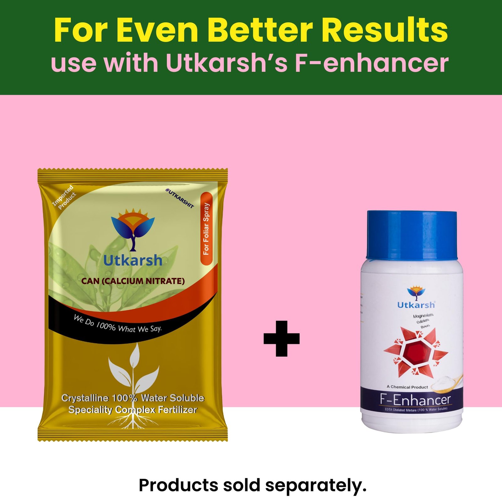 Utkarsh Calcium Nitrate Fertilizer for Plants Home Garden | 100% Water Soluble Foliar Spray Nutrition, Promotes & Boosts Healthy Flower and Fruit Growth (900 gm; Pack of 1) - Image 6
