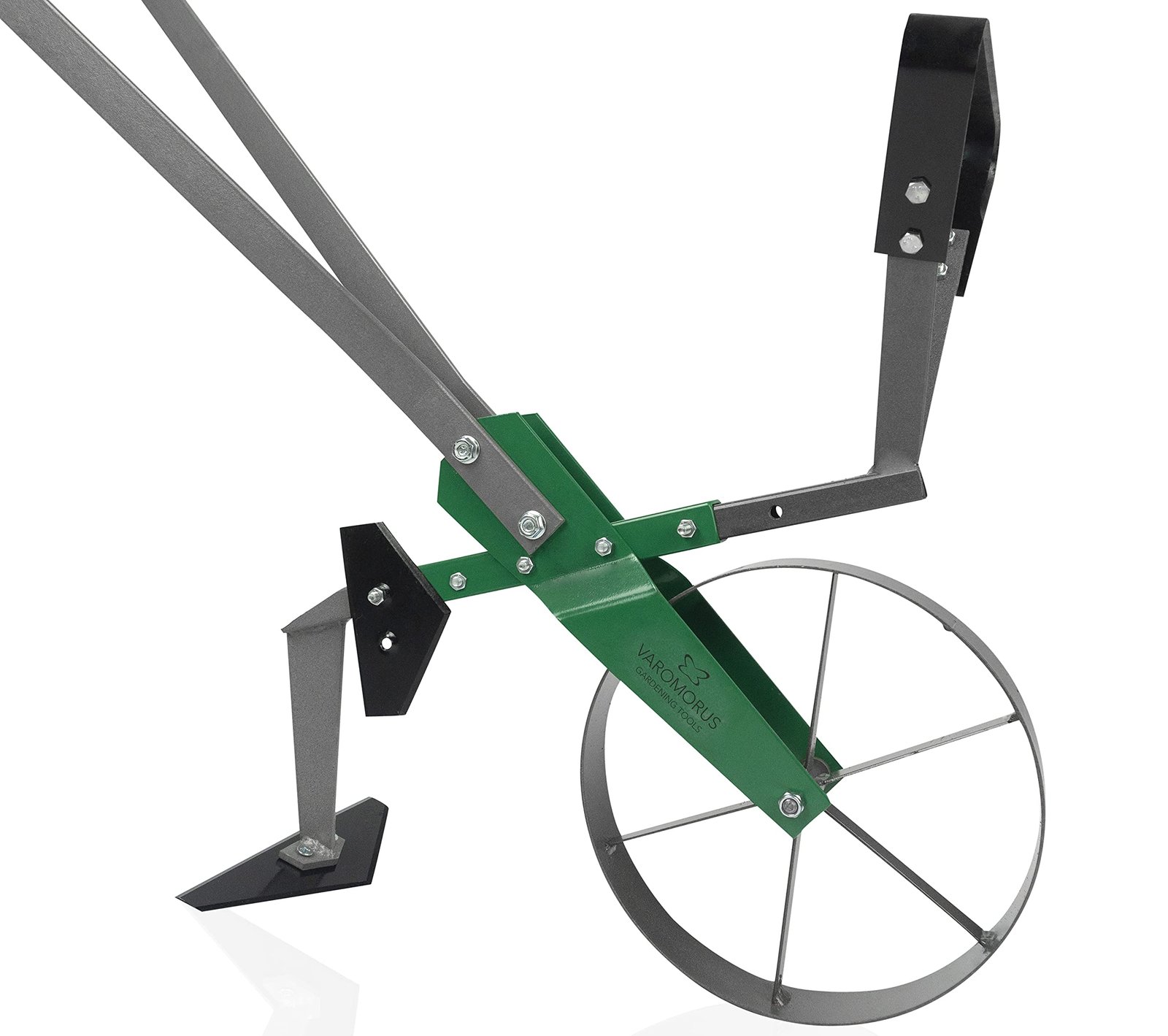 High Wheel Cultivator, Self Cleaning Steel Single Wheel Hoe, Modular Plow Garden Tool for Gardening - Image 3