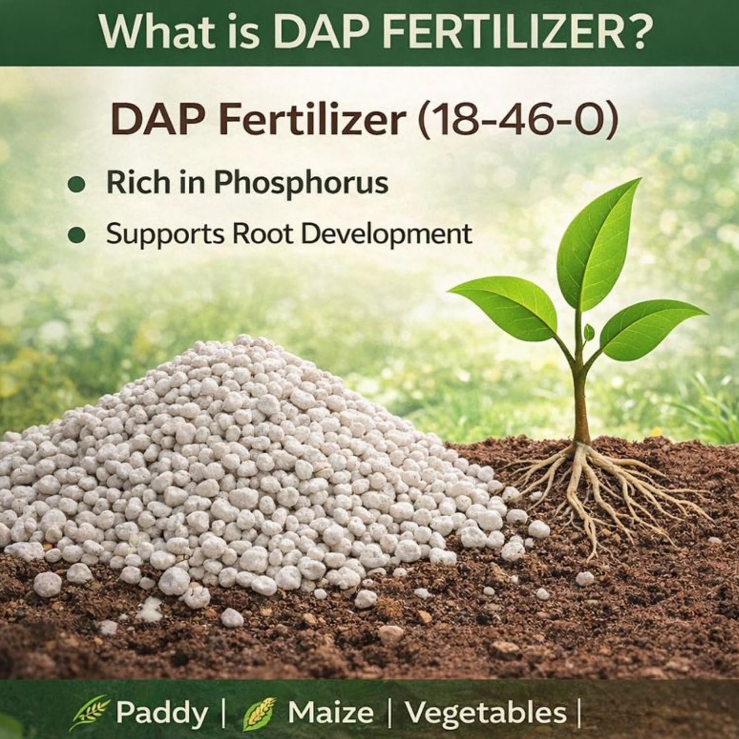 Indian Gardens - Bio DAP Fertilizer (4500 Grams) for All Purpose Home Plants & Gardening Purpose 100% Water Soluble Fertilizer - - Image 4