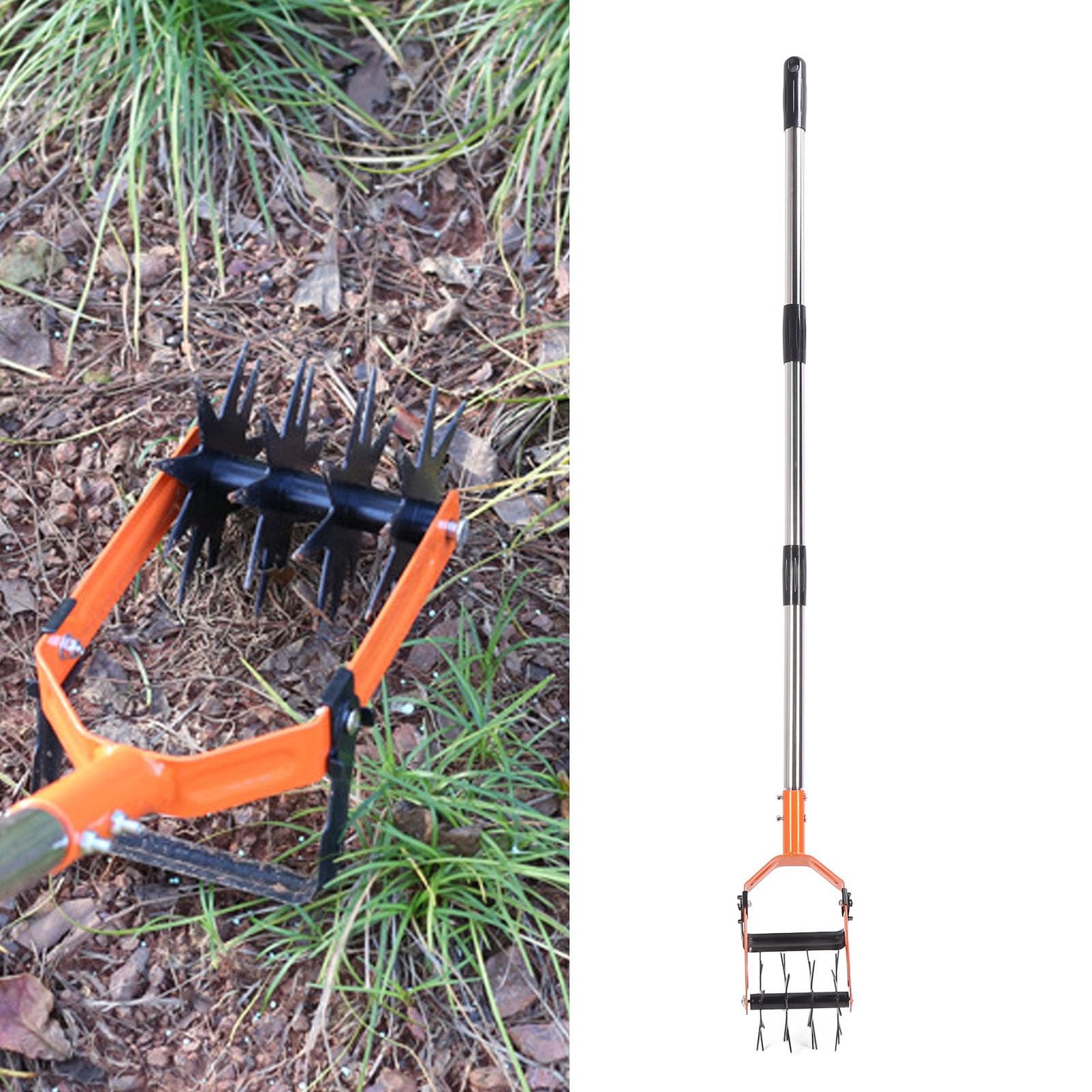 Handheld Cultivator Tool Rotating Soil Breaker Hardened Steel Cultivator Tool for Efficient Soil Fragmentation, Adjustable Handle, with Removal for Comfortable Gardening - Image 6