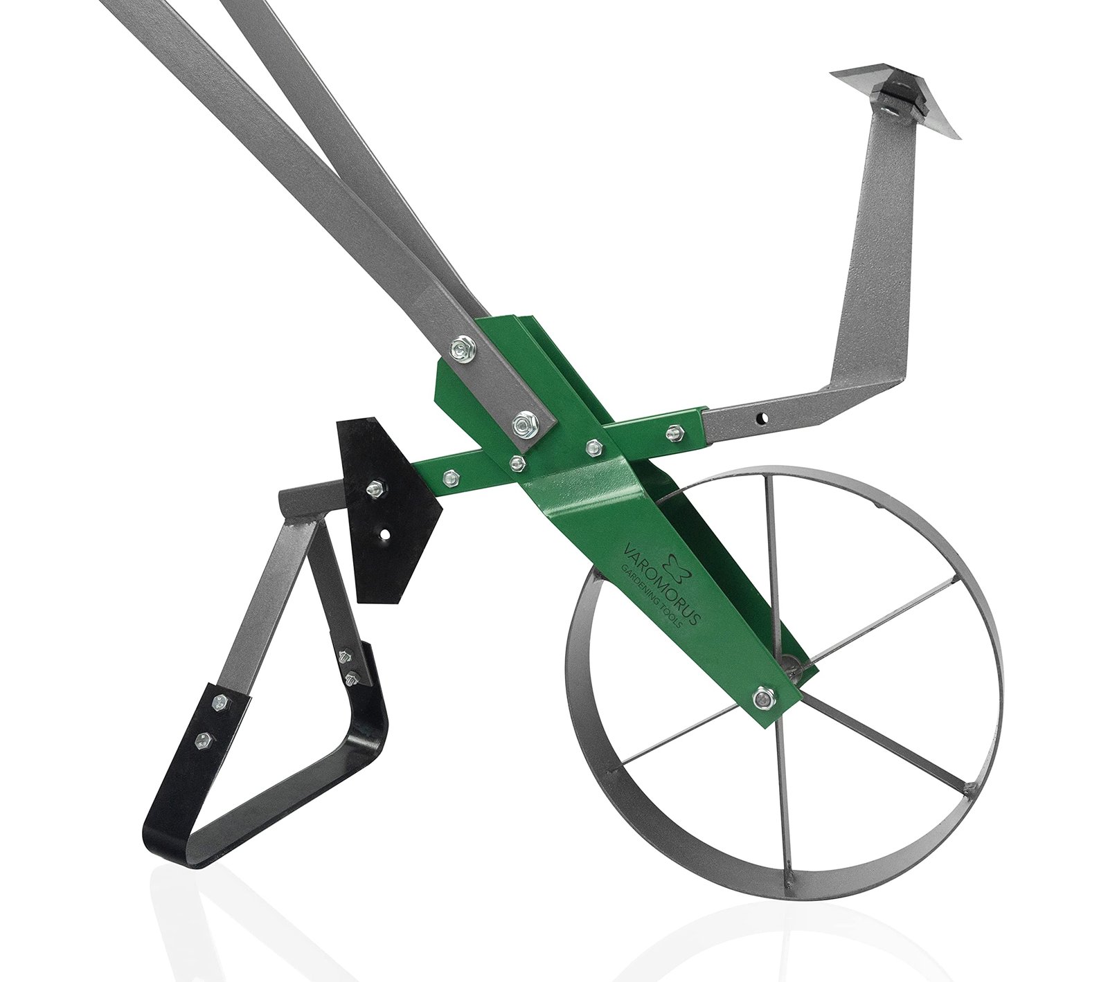 High Wheel Cultivator, Self Cleaning Steel Single Wheel Hoe, Modular Plow Garden Tool for Gardening - Image 2