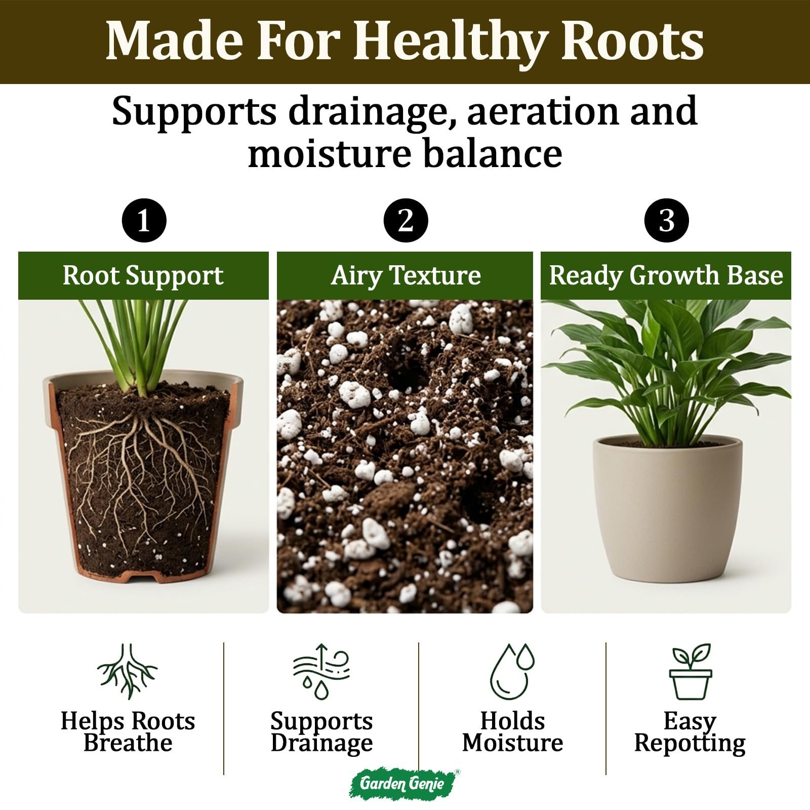 Garden Genie Potting Soil Mix 5KG | Ready to Use Soil Mix for Plants | Organic Potting Mix for Home Garden | Ideal for Potted Plants, Balcony, Terrace & Indoor Gardening - Image 5
