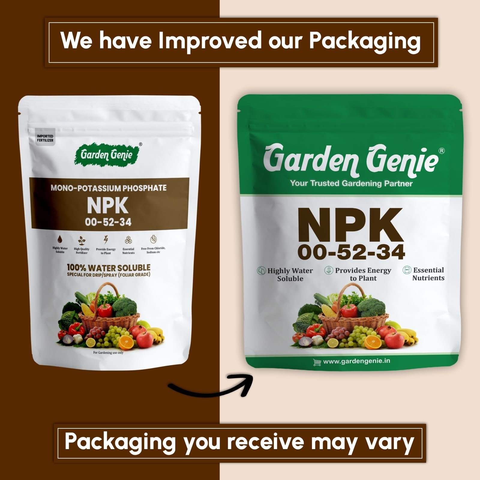 Garden Genie MKP 00 52 34 (Mono Potassium Phosphate) NPK 00-52-34, 800 Gm - Image 3