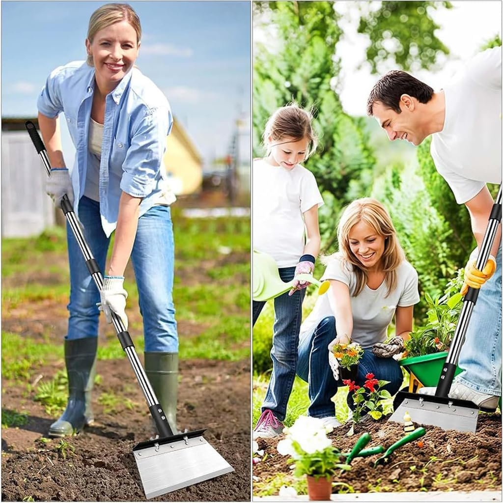 165cm Weed Puller Tool, 9in Wide Flat Head Shovel, 4 Assembly Poles - Image 6