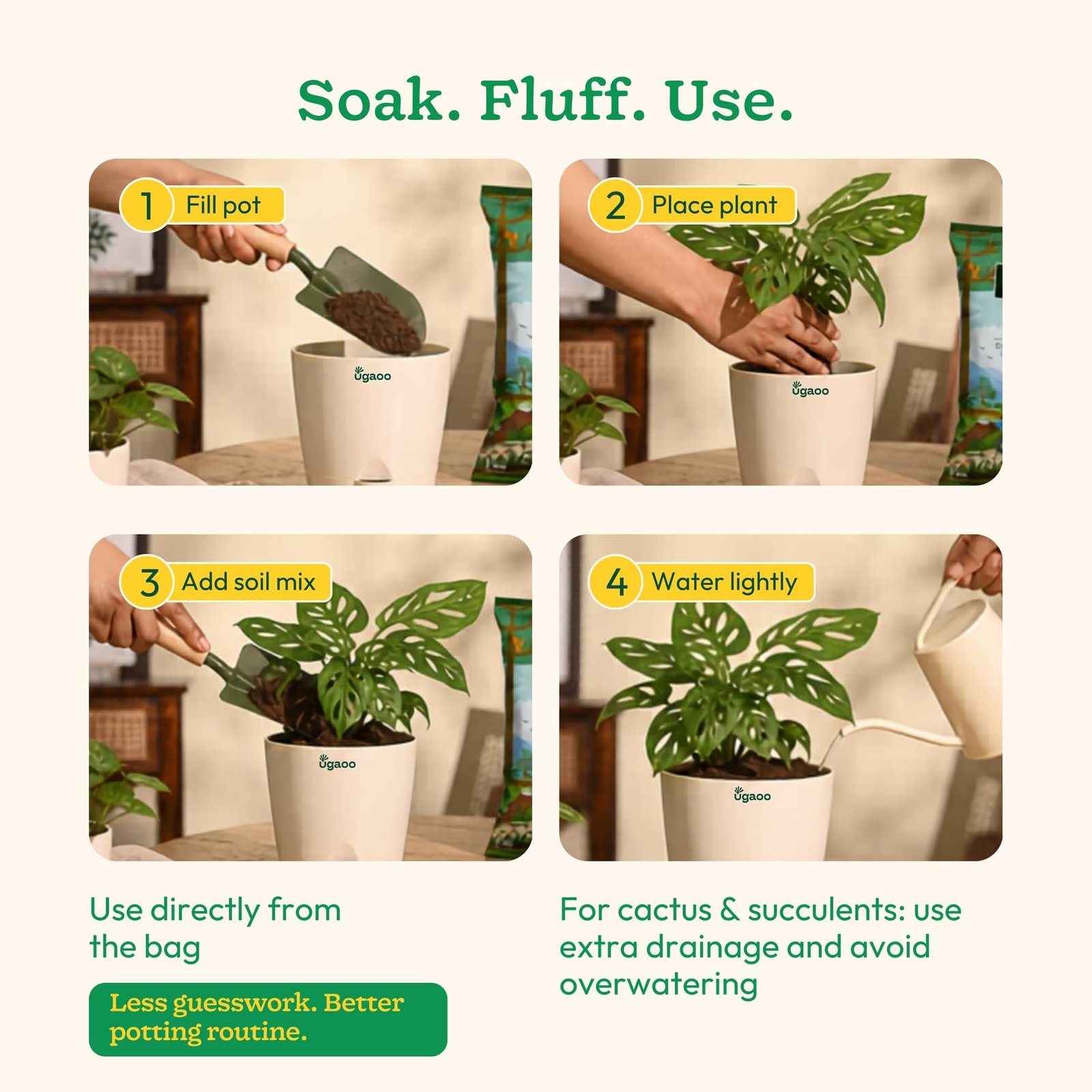 Ugaoo Ready-to-Use Potting Soil for Plants 5 Kg | Organic Potting Mix with Red Soil and Cow Manure for Indoor Outdoor and Flowering Plants | Ideal for Home Pots Balcony, Terrace & Repotting - Image 4