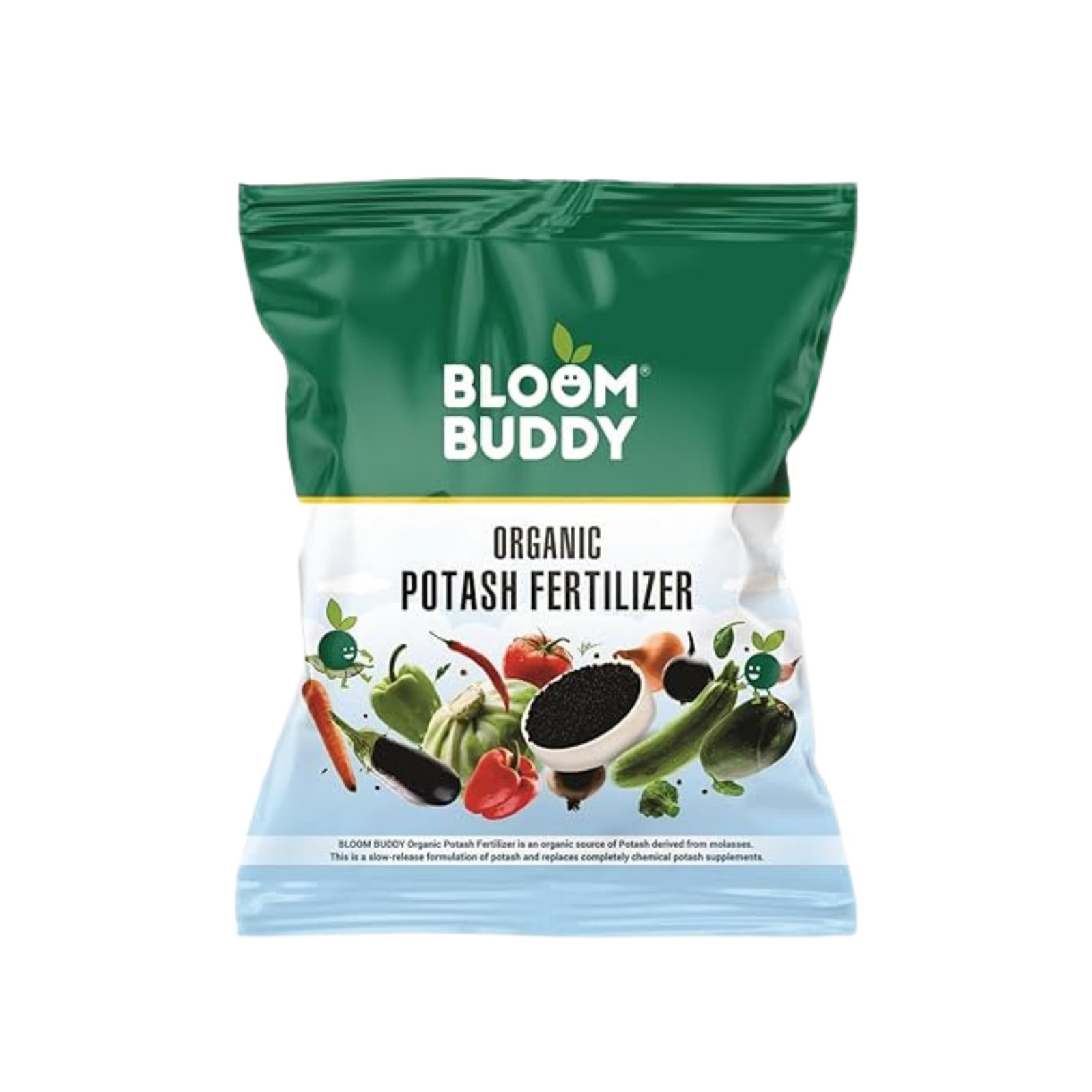 Bloom Buddy Organic Potash Fertilizer – 1kg | Boosts Root, Flower & Fruit Growth | Slow-Release Natural Potassium for Home Garden, Terrace & Indoor Plants | Safe, Eco-Friendly Soil Enricher