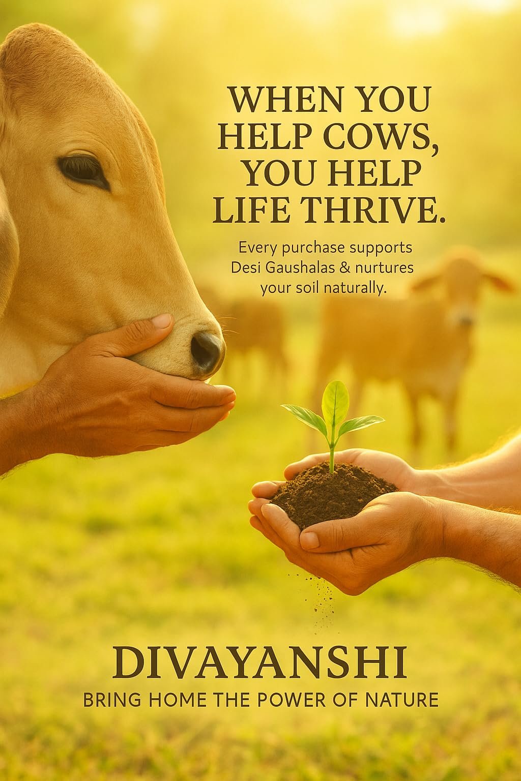 DIVAYANSHI Organic Cow Manure – Enriched Desi Cow Dung Compost | Nourishes Plants Naturally for Healthy Growth & Blooming Gardens (15kg) - Image 3