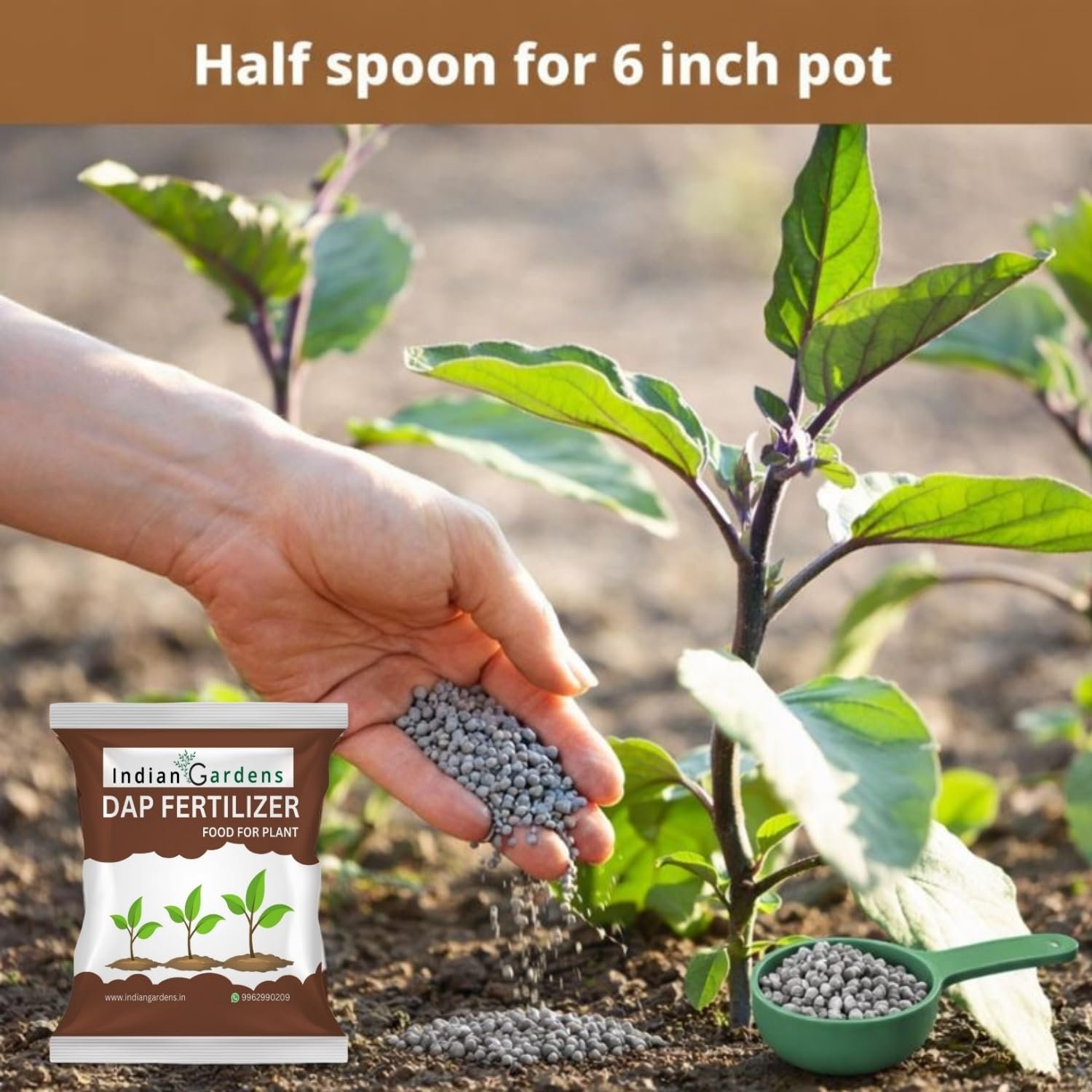 Indian Gardens - Bio DAP Fertilizer (4500 Grams) for All Purpose Home Plants & Gardening Purpose 100% Water Soluble Fertilizer - - Image 9