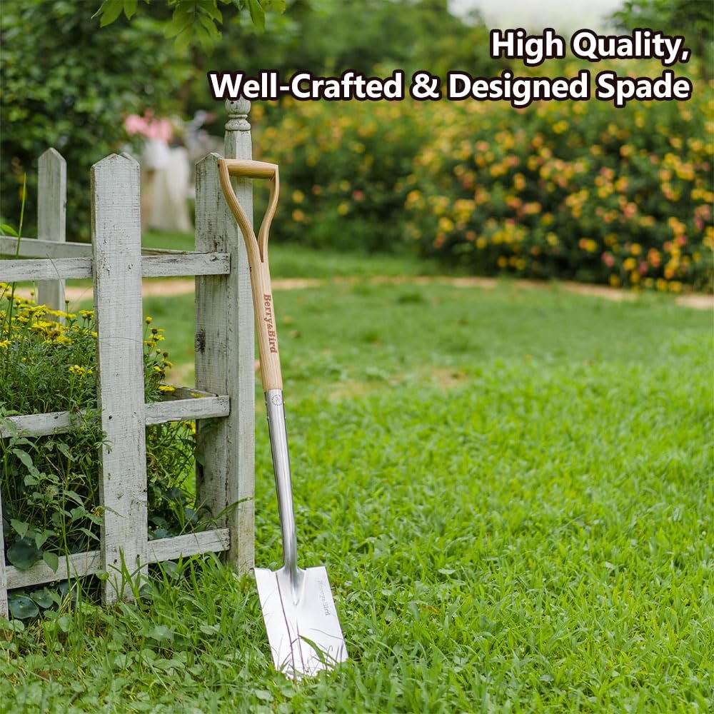 Berry&Bird Garden Digging Spade, 41" Stainless Steel Gardening Border Spade - Image 3