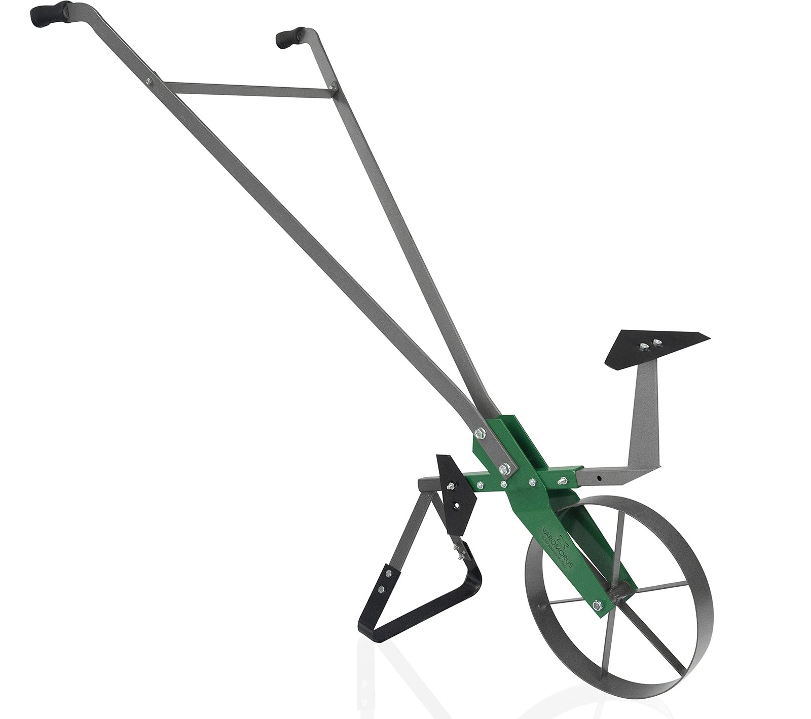 High Wheel Cultivator, Self Cleaning Steel Single Wheel Hoe, Modular Plow Garden Tool for Gardening