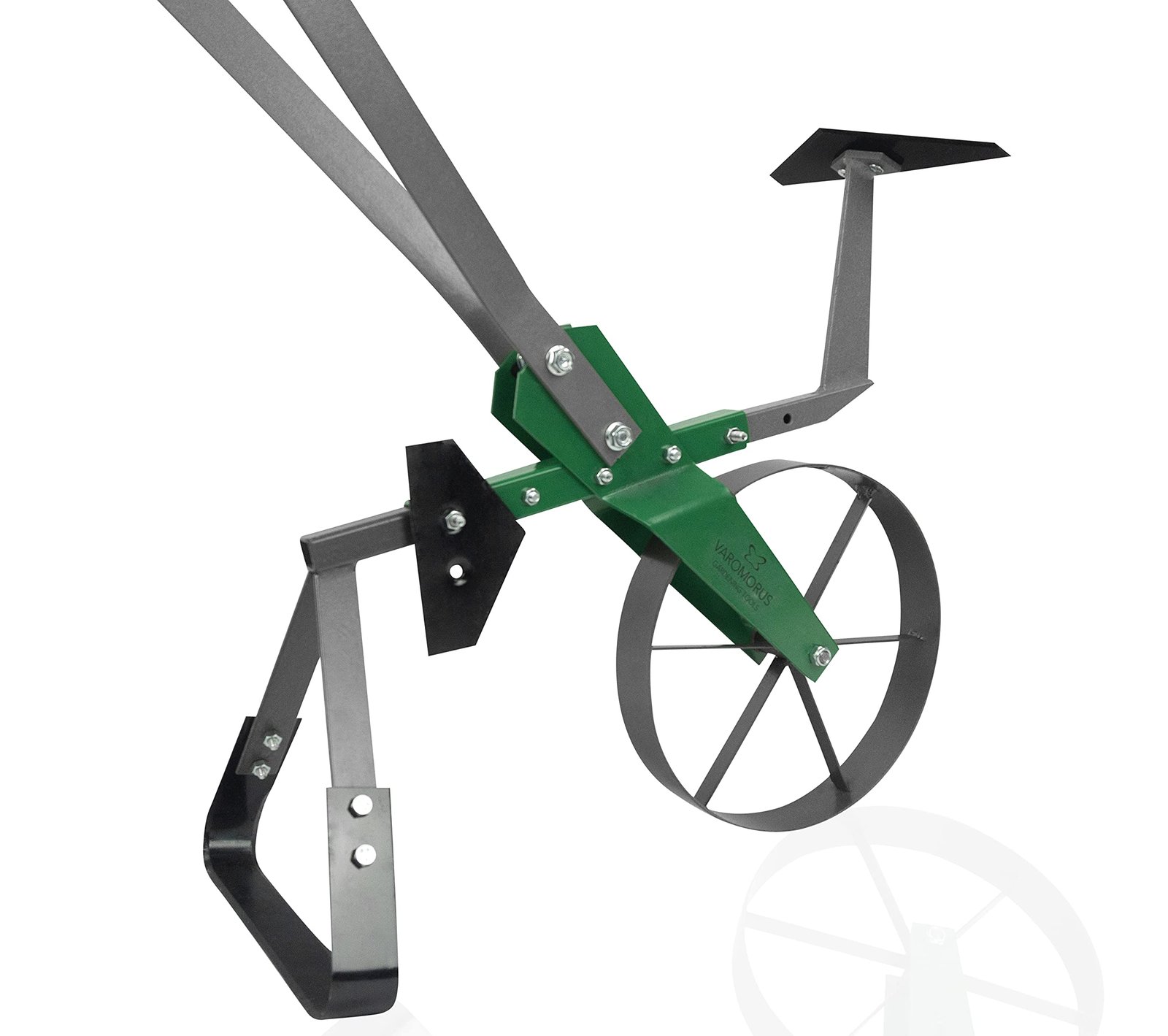 High Wheel Cultivator, Self Cleaning Steel Single Wheel Hoe, Modular Plow Garden Tool for Gardening - Image 5