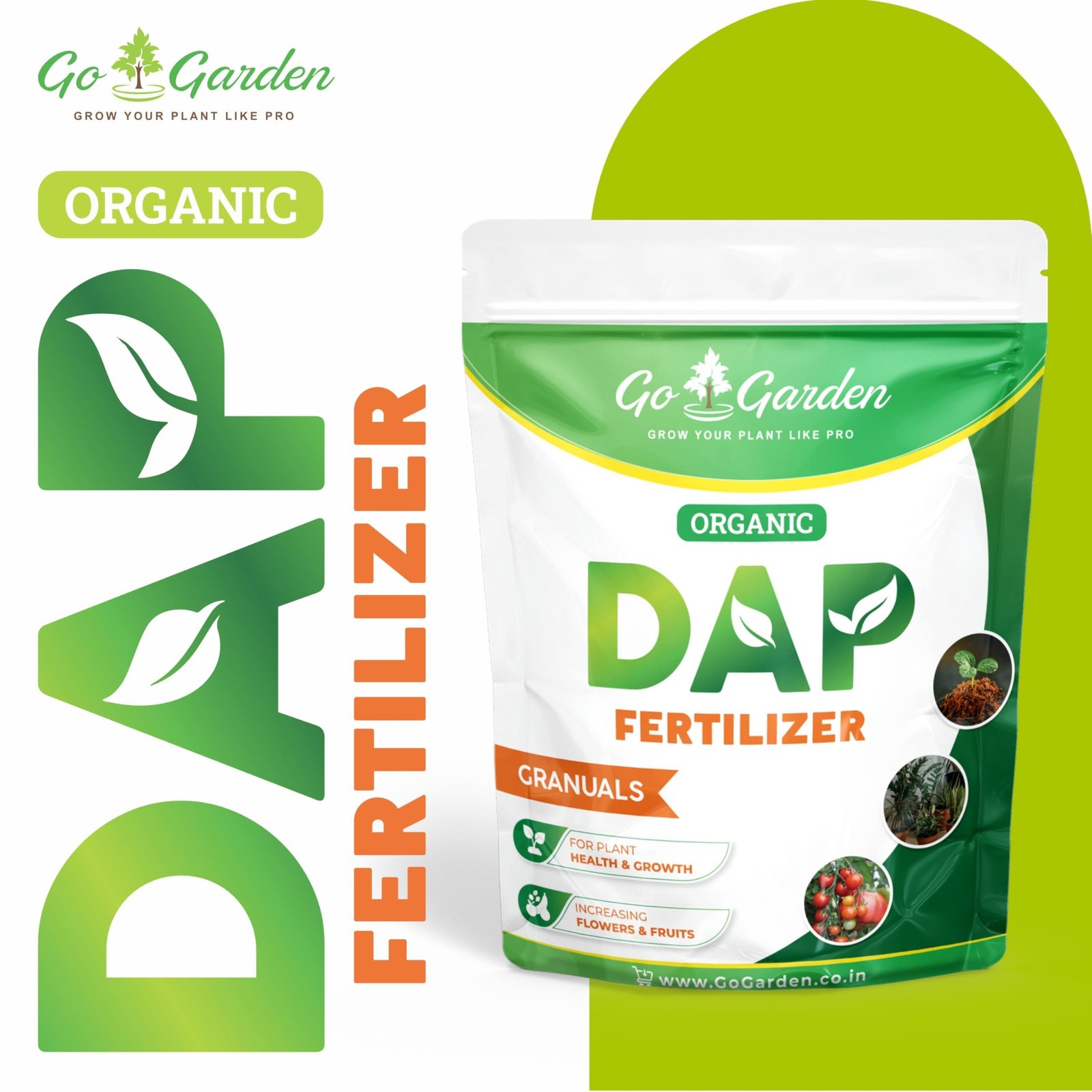 Go Garden Bio DAP Fertilizer for Plants | Organic DAP for Faster Growth, Flowering & Fruiting – Ideal for Home Garden, Indoor & Outdoor Plants 400 Gram Granules - Image 2