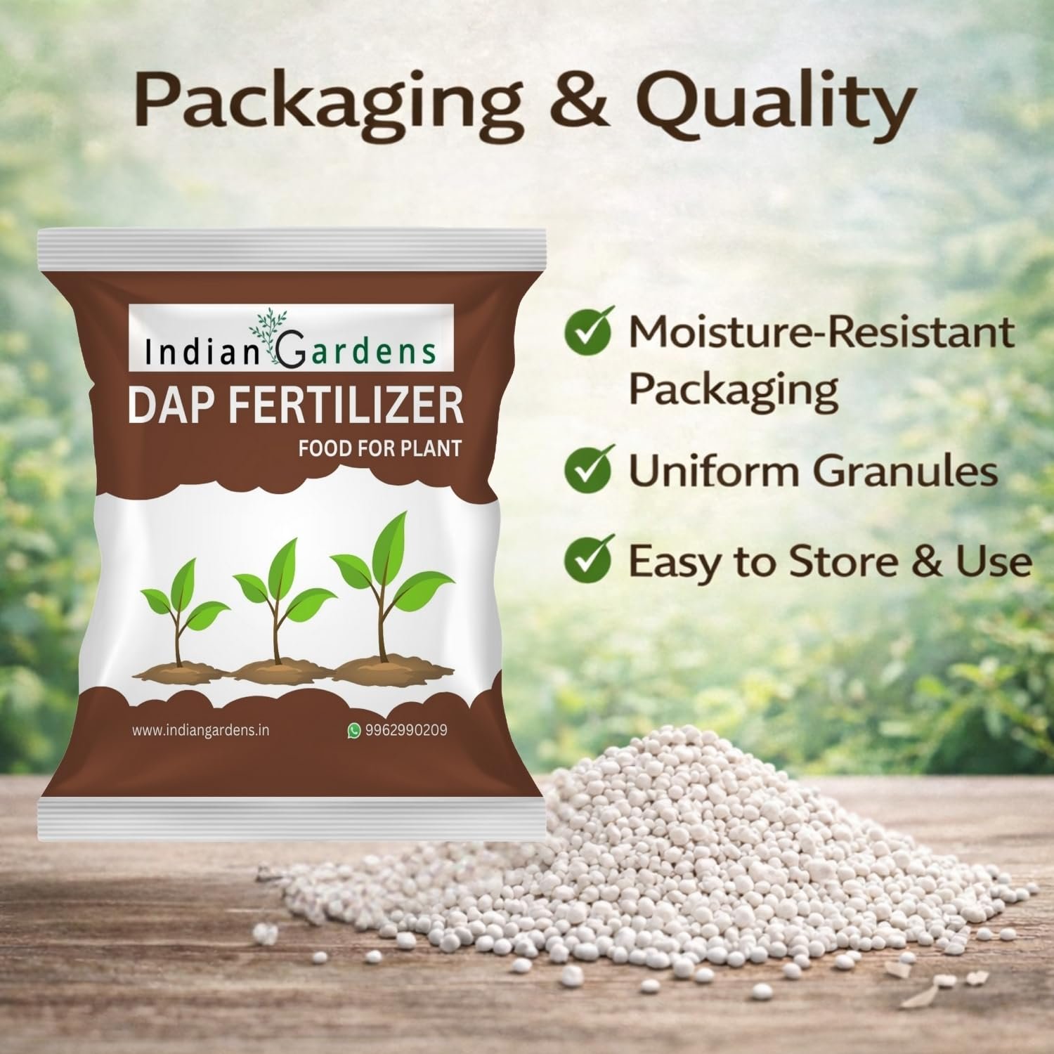 Indian Gardens - Bio DAP Fertilizer (4500 Grams) for All Purpose Home Plants & Gardening Purpose 100% Water Soluble Fertilizer - - Image 8