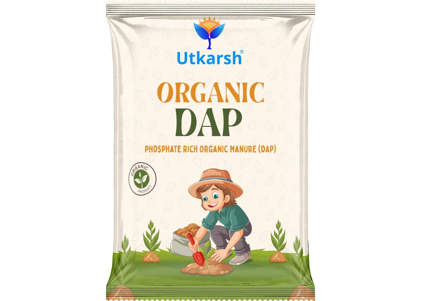 Utkarsh Organic DAP Fertilizer for Plants, Home & Garden - 900 gm Granules, 100% Water Soluble, Bio DAP Fertilizers & Manure for Plants Growth | Improves Flowering, Fruiting & Vegetables; Pack of 1