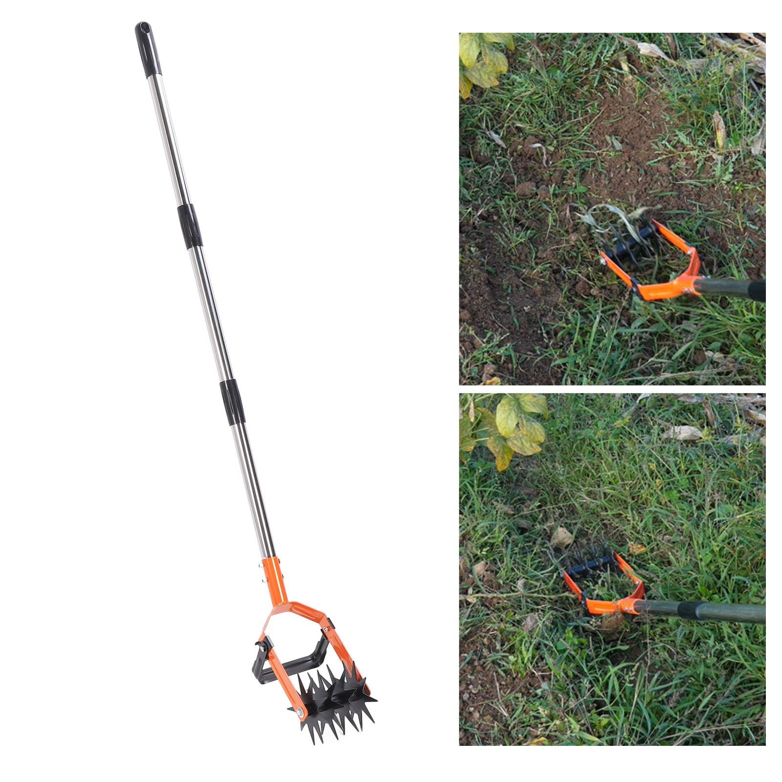 Handheld Cultivator Tool Rotating Soil Breaker Hardened Steel Cultivator Tool for Efficient Soil Fragmentation, Adjustable Handle, with Removal for Comfortable Gardening - Image 7