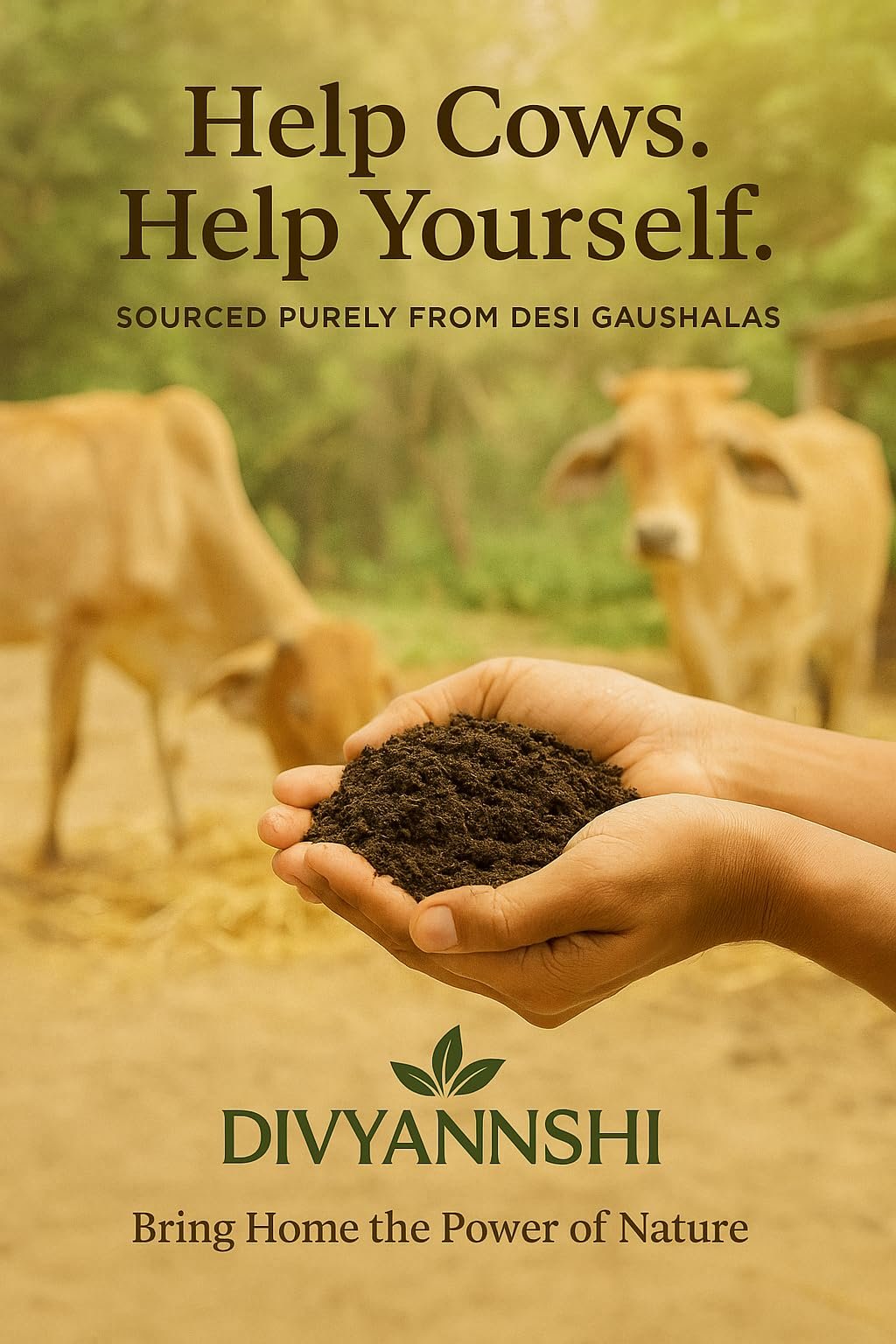 DIVAYANSHI Organic Cow Manure – Enriched Desi Cow Dung Compost | Nourishes Plants Naturally for Healthy Growth & Blooming Gardens (15kg) - Image 4