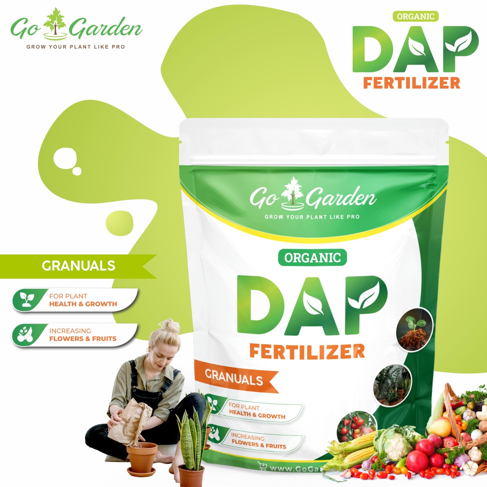 Go Garden Bio DAP Fertilizer for Plants | Organic DAP for Faster Growth, Flowering & Fruiting – Ideal for Home Garden, Indoor & Outdoor Plants 400 Gram Granules - Image 8