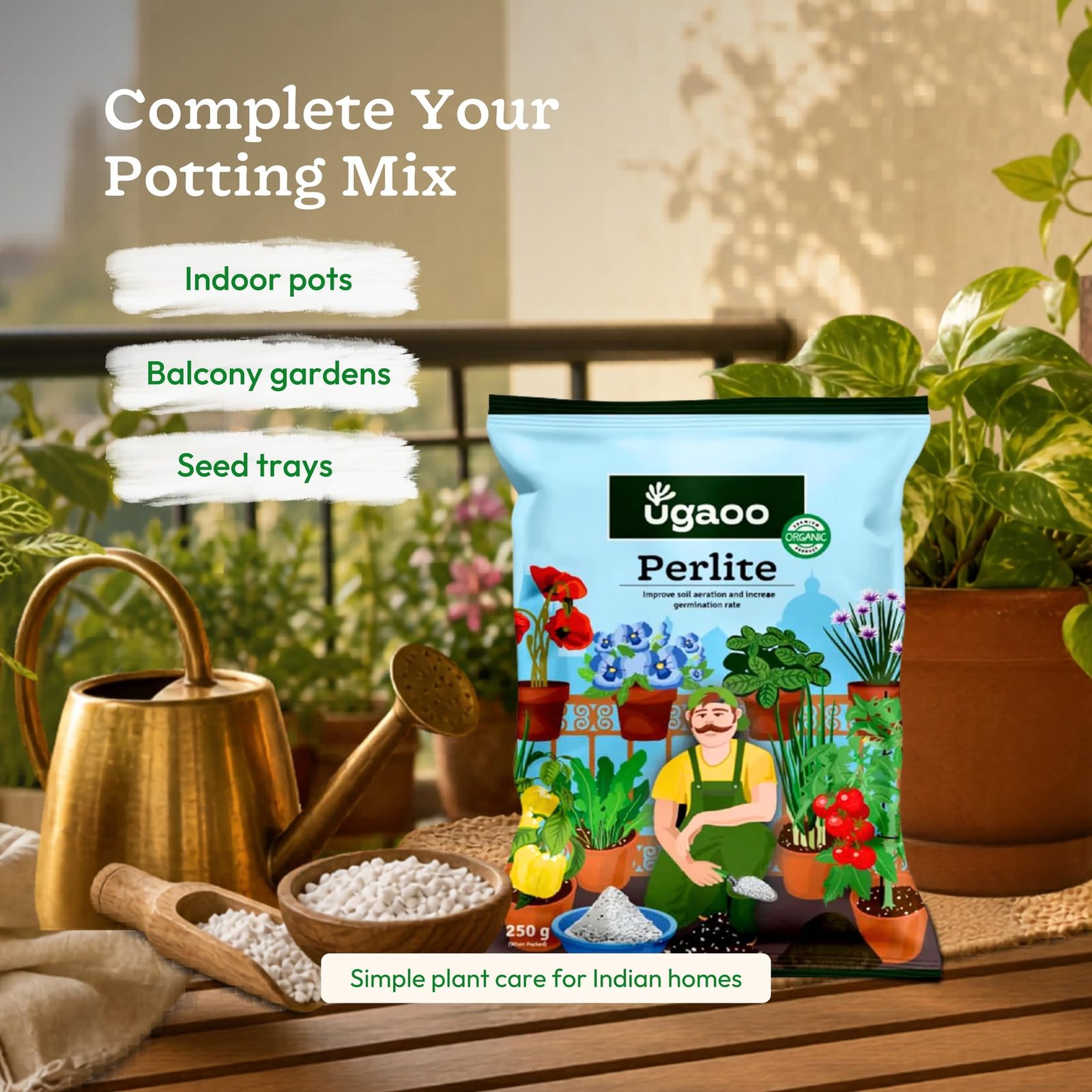 Ugaoo Perlite for Plants 500g | Horticulture Grade Potting Soil Mix Additive for Aeration & Drainage | Lightweight pH Neutral Growing Medium for Succulents, Cactus, Hydroponics & Seed Starting - Image 6