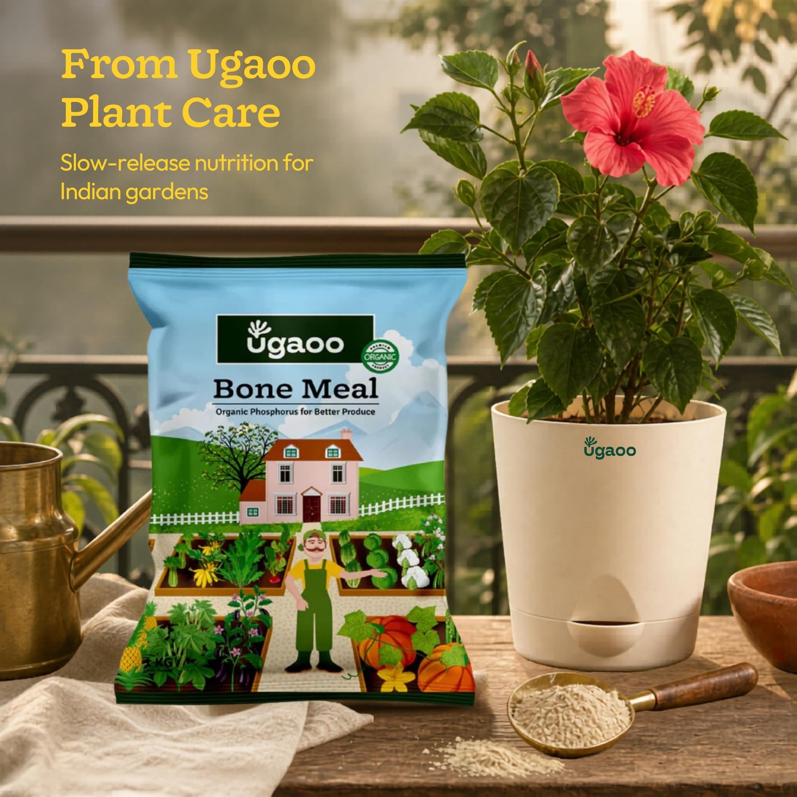 Ugaoo Bone Meal Fertilizer for Plants - 5 Kg | Organic Phosphorus and Calcium Source for Flowering and Fruiting Plants | Natural Slow-Release Plant Food for Roses Hibiscus Tomato and Home Garden Pots - Image 7