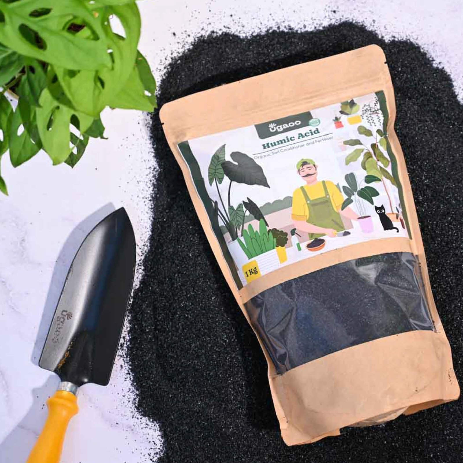 UGAOO Humic Acid (98%) for Plants | Humic Acid Fertilizer for Plants, Home Garden, Growth Enhancer, Soil Conditioner, Improves Root System (250 gm) - Image 2