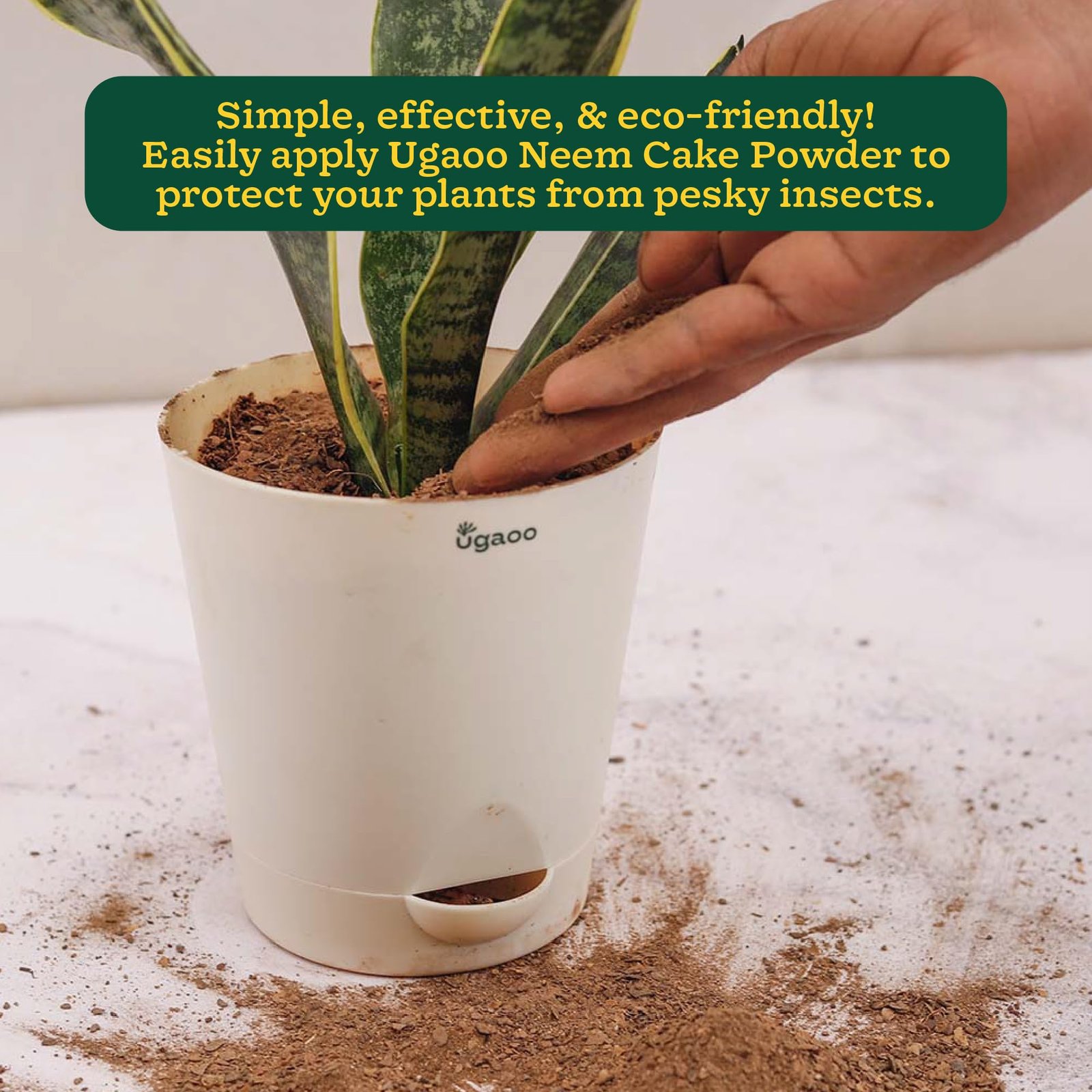 Ugaoo Neem Cake Powder for Plants 1 kg | Organic Neem Khali Fertilizer & Soil Conditioner | Slow-Release Plant Food for Root Growth | Ideal for Vegetables, Flowers, Pots & Home Garden Plants - Image 2