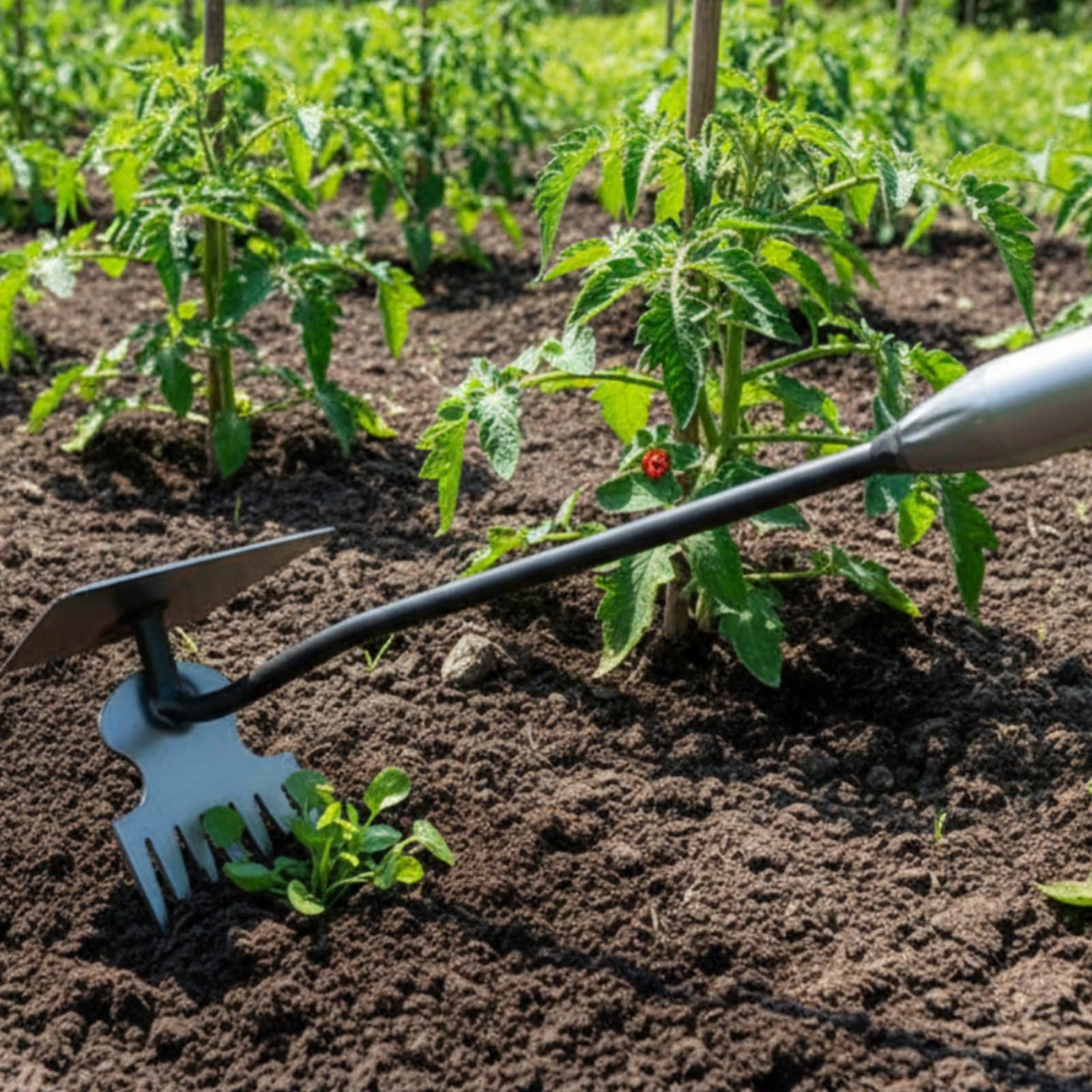 ® Weeding Rake Hoe Multi-Functional Manual Unwanted Plants Remover Garden Root Puller Sturdy Duty Crevice Tool Stainless, 1 Pc, Half-Round | Hoes & Cultivators Tools Equipment Gardening - Image 6