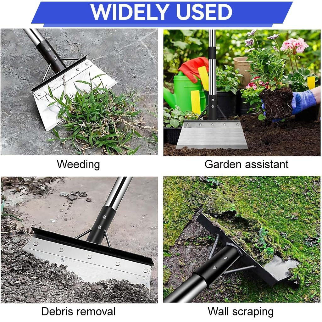 165cm Weed Puller Tool, 9in Wide Flat Head Shovel, 4 Assembly Poles - Image 7