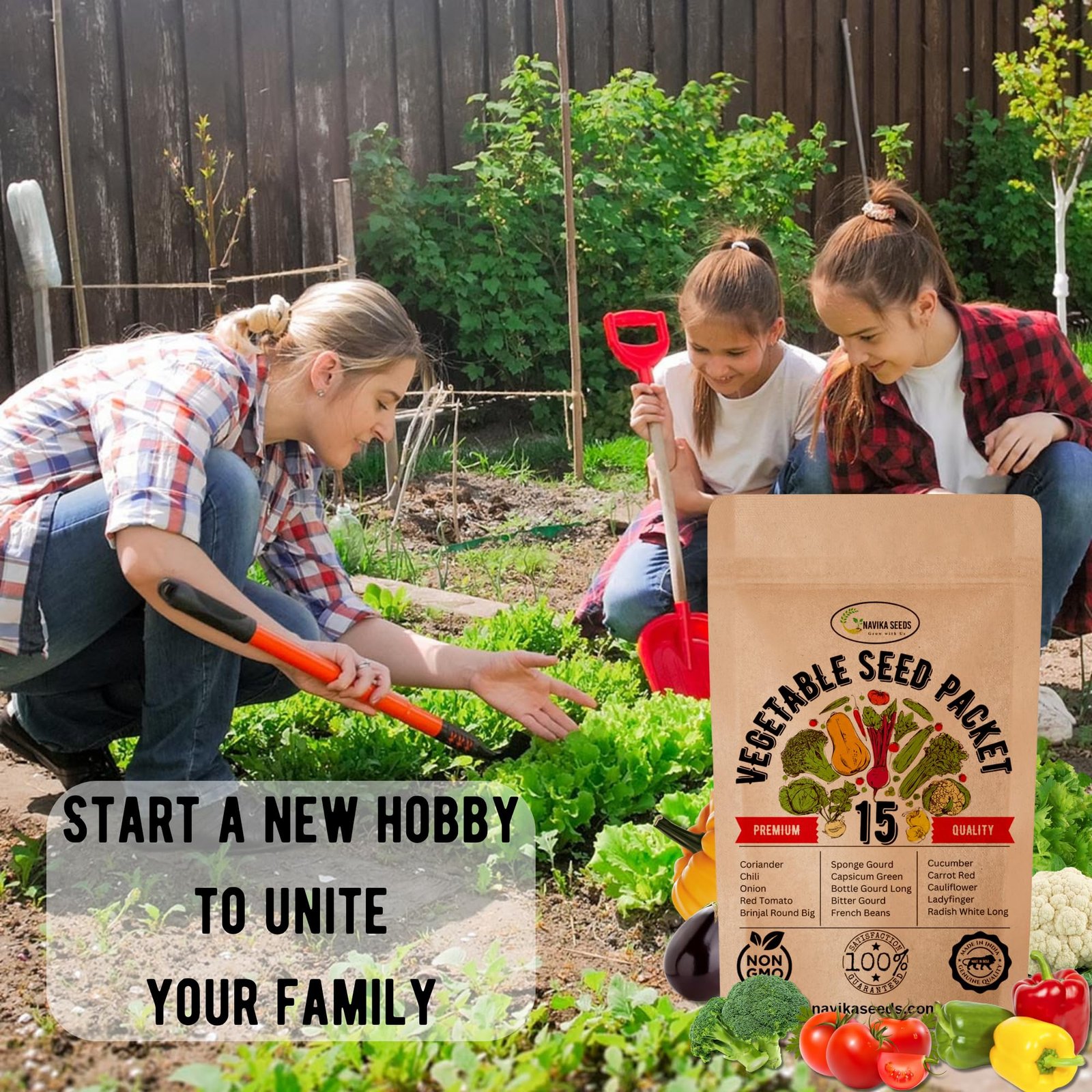 15 Packets of Organic & hybrid Vegetable Seeds For Home Garden & Planting For Pots and Patio - Includes Free E-book. - Image 3